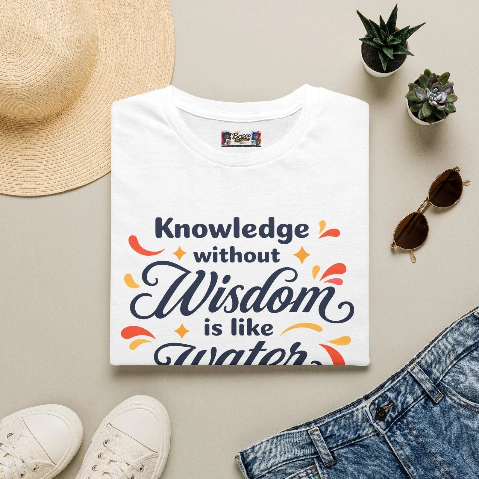Knowledge without Wisdom Quote T-Shirt | Inspirational Typography Unisex T-shirt, Sweatshirt, Hoodie, Long Sleeve Tee - T-Shirt, Sweatshirt, Hoodie