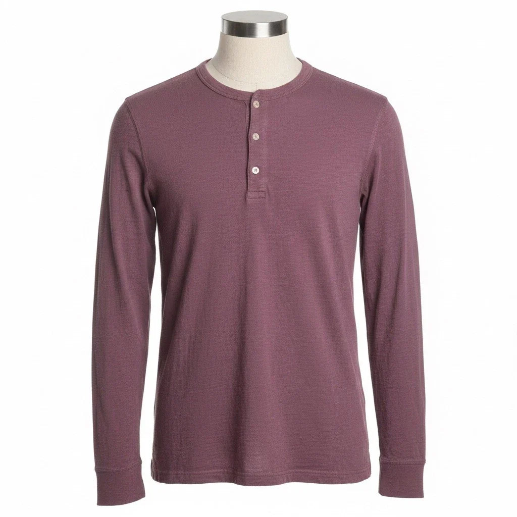 UNTUCKit Henley Shirt Yannik Men Medium M Burgundy Maroon Button Casual Top Unisex T-shirt, Sweatshirt, Hoodie, Long Sleeve Tee - T-Shirt, Sweatshirt, Hoodie