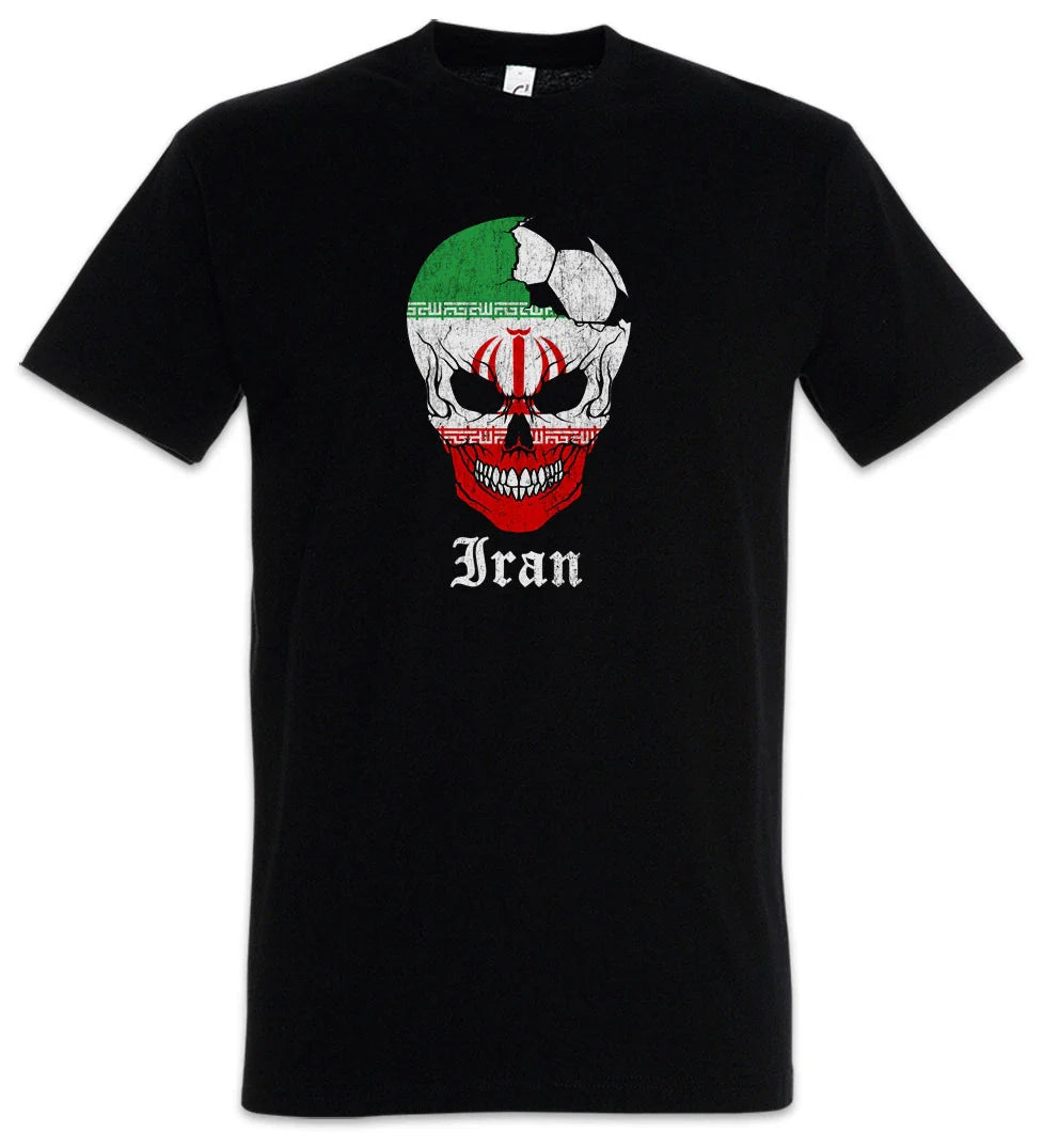 Iran Football Skull I T-Shirt Iranian Soccer Flag Banner World Championship Unisex T-shirt, Sweatshirt, Hoodie, Long Sleeve Tee - T-Shirt, Sweatshirt, Hoodie