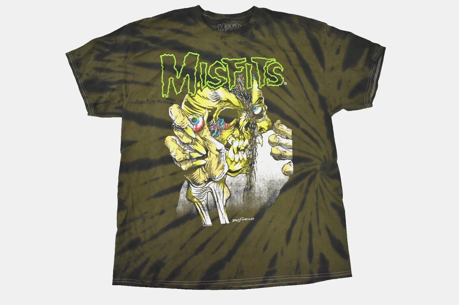 Misfits Mens Misfits Punk Rock Crimson Ghost Green Black Tie Dye Shirt New Large Unisex T-shirt, Sweatshirt, Hoodie, Long Sleeve Tee - T-Shirt, Sweatshirt, Hoodie