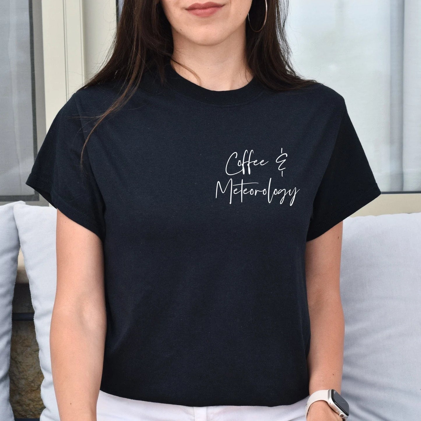 Coffee and meteorology pocket Unisex T-shirt Meteorologist tee Black Navy Dark H Unisex T-shirt, Sweatshirt, Hoodie, Long Sleeve Tee - T-Shirt, Sweatshirt, Hoodie