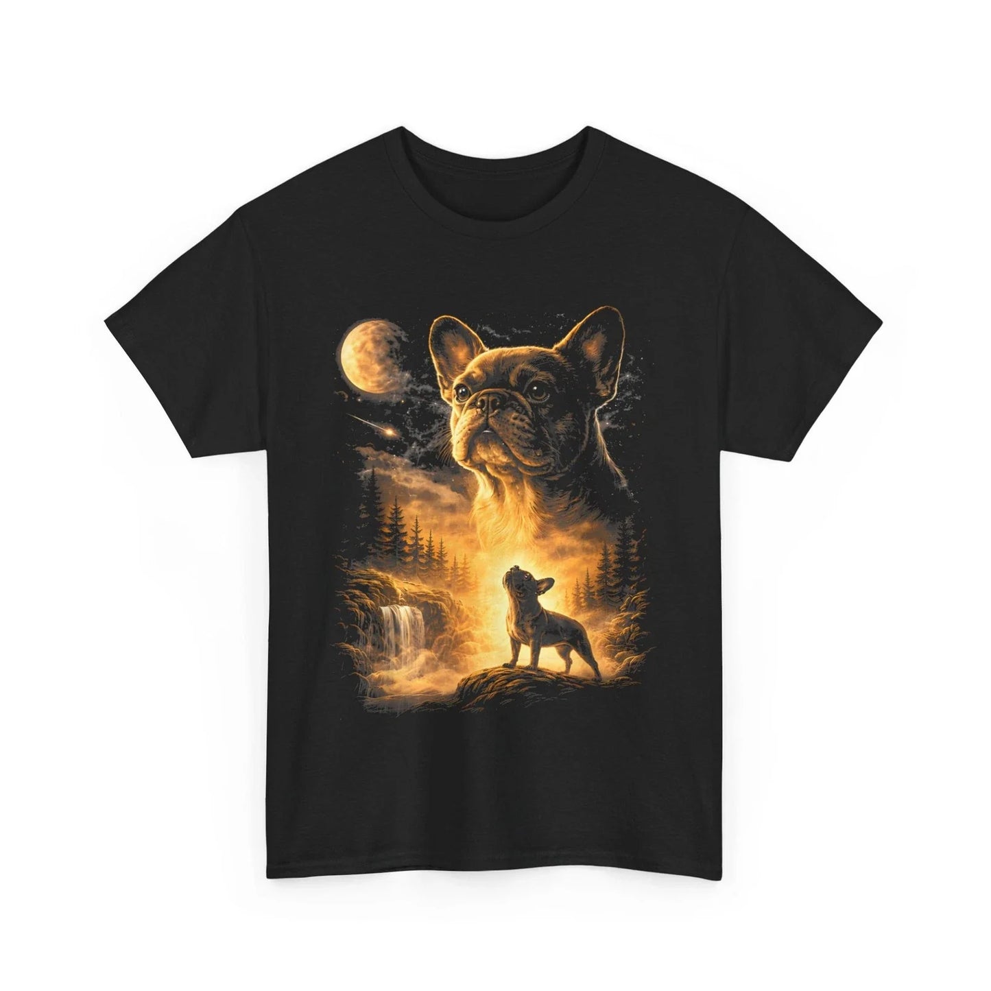 French Bulldog Howling to The Moon Meme 90s Animal Graphic T-Shirt Unisex T-shirt, Sweatshirt, Hoodie, Long Sleeve Tee - T-Shirt, Sweatshirt, Hoodie