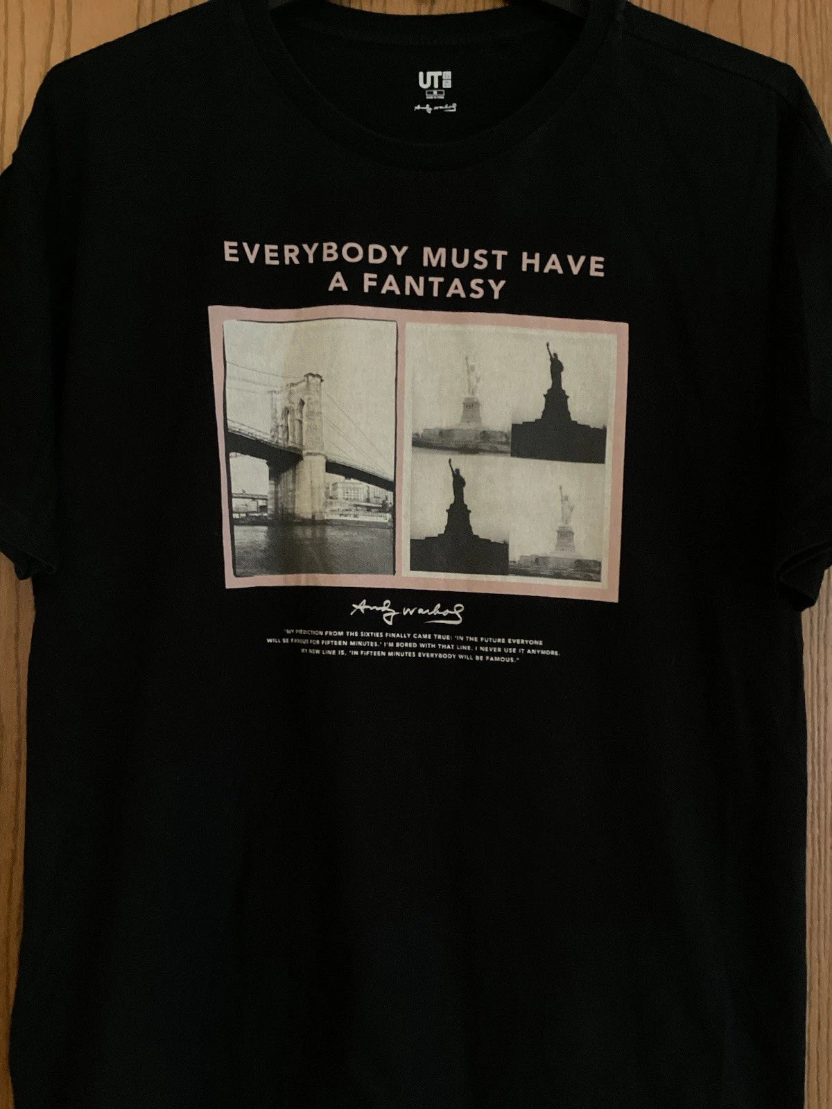 Andy Warhol - Everybody Must Have A Fantasy - Black Shirt/Side Split Tee/M Unisex T-shirt, Sweatshirt, Hoodie, Long Sleeve Tee - T-Shirt, Sweatshirt, Hoodie
