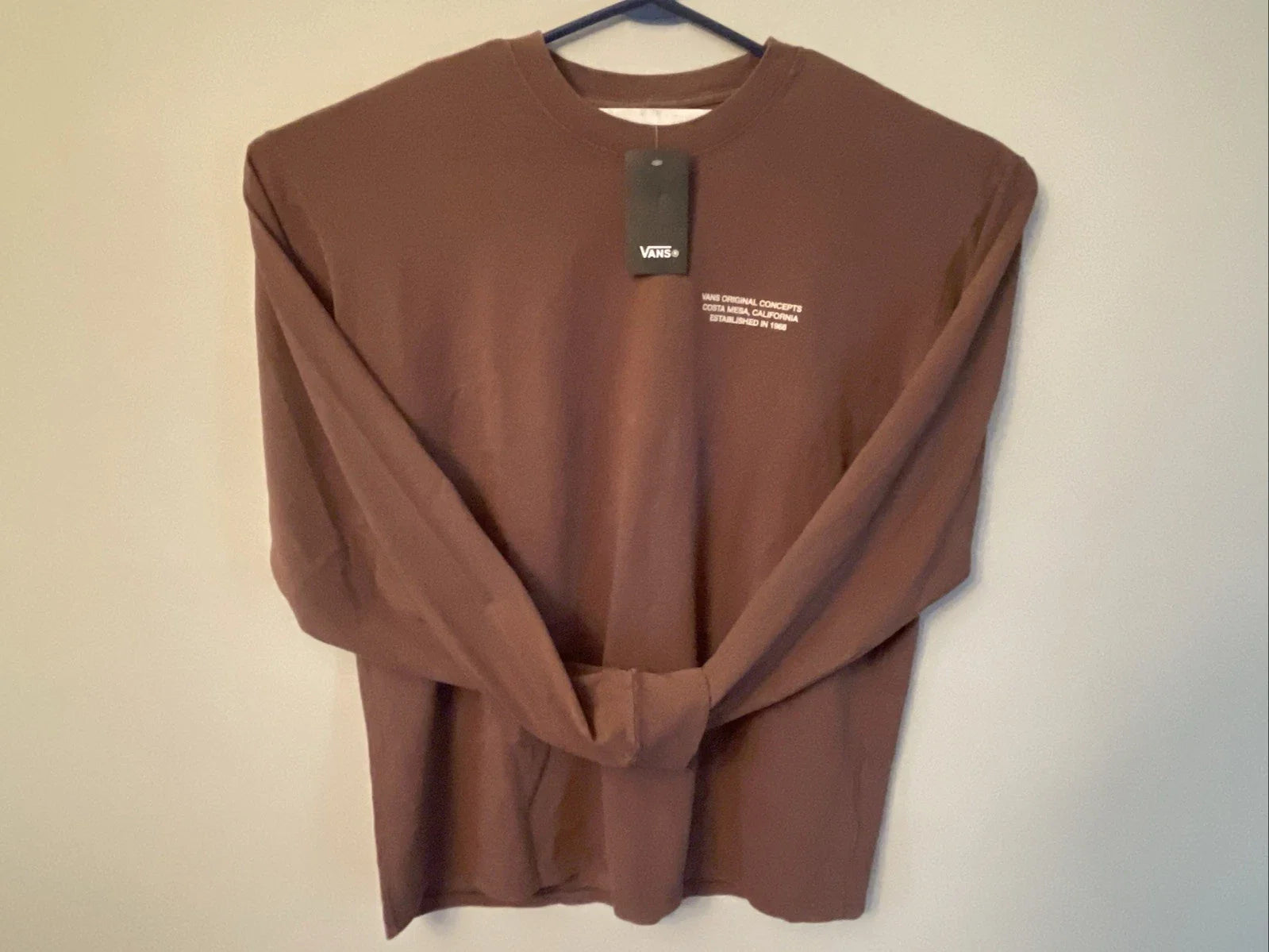 VANS Original Concepts Long Sleeve T-Shirt Brown/White Men's Size XL NEW Unisex T-shirt, Sweatshirt, Hoodie, Long Sleeve Tee - T-Shirt, Sweatshirt, Hoodie