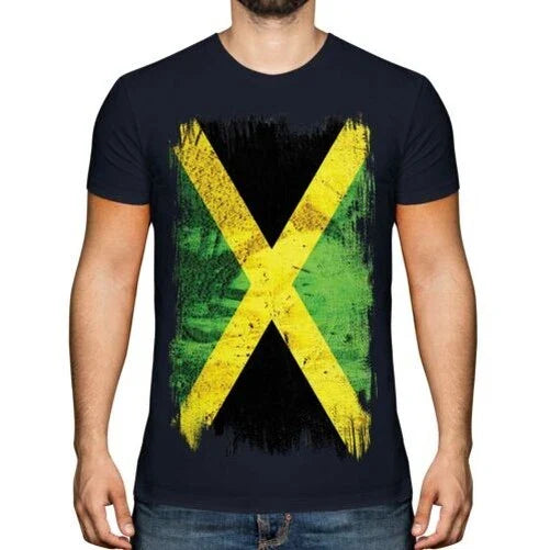 JAMAICA GRUNGE FLAG MENS T-SHIRT TEE TOP JAMAICAN SHIRT FOOTBALL JERSEY GIFT Unisex T-shirt, Sweatshirt, Hoodie, Long Sleeve Tee - T-Shirt, Sweatshirt, Hoodie