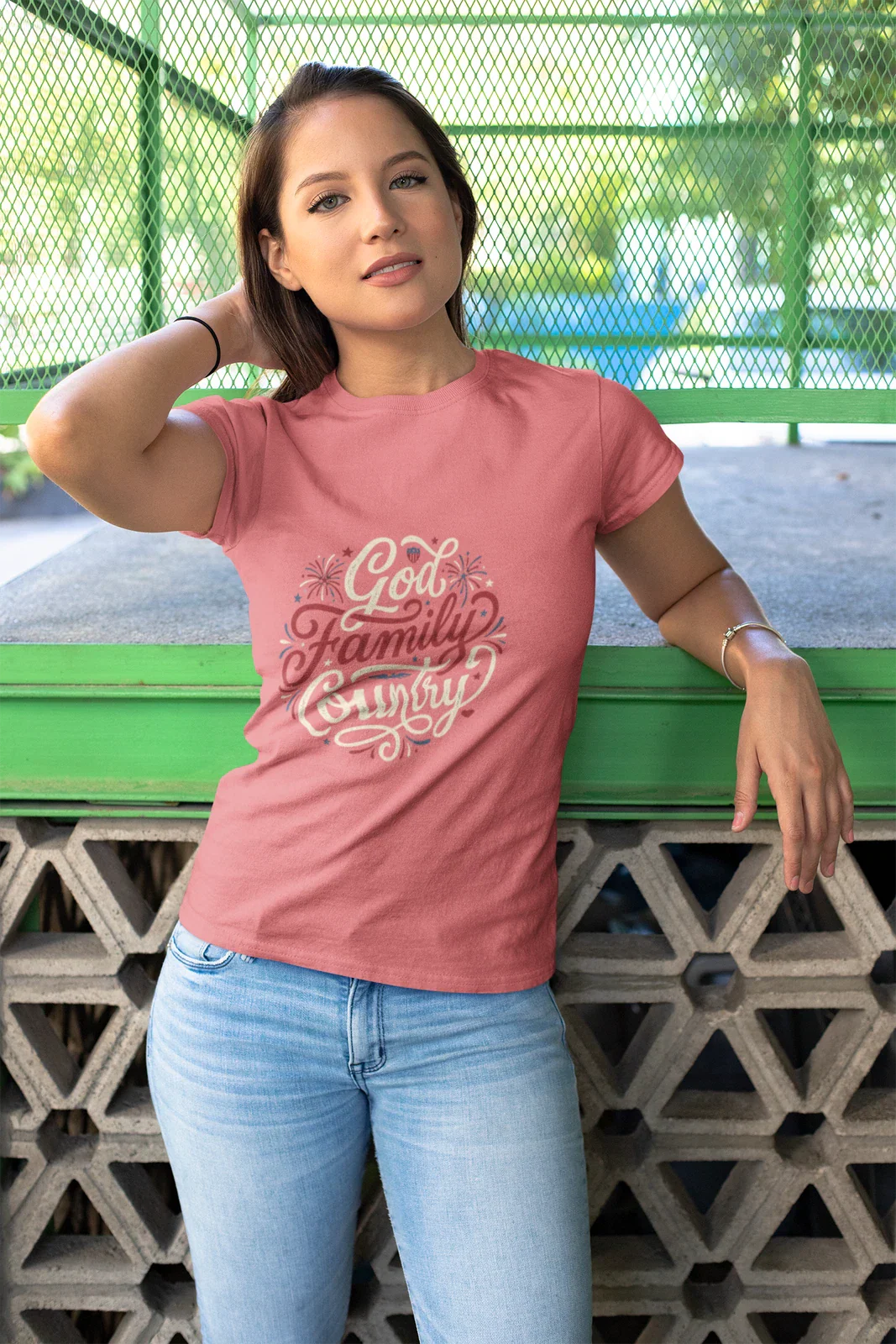 God Family Country T-Shirt | Script Christian Faith Typography Unisex T-shirt, Sweatshirt, Hoodie, Long Sleeve Tee - T-Shirt, Sweatshirt, Hoodie