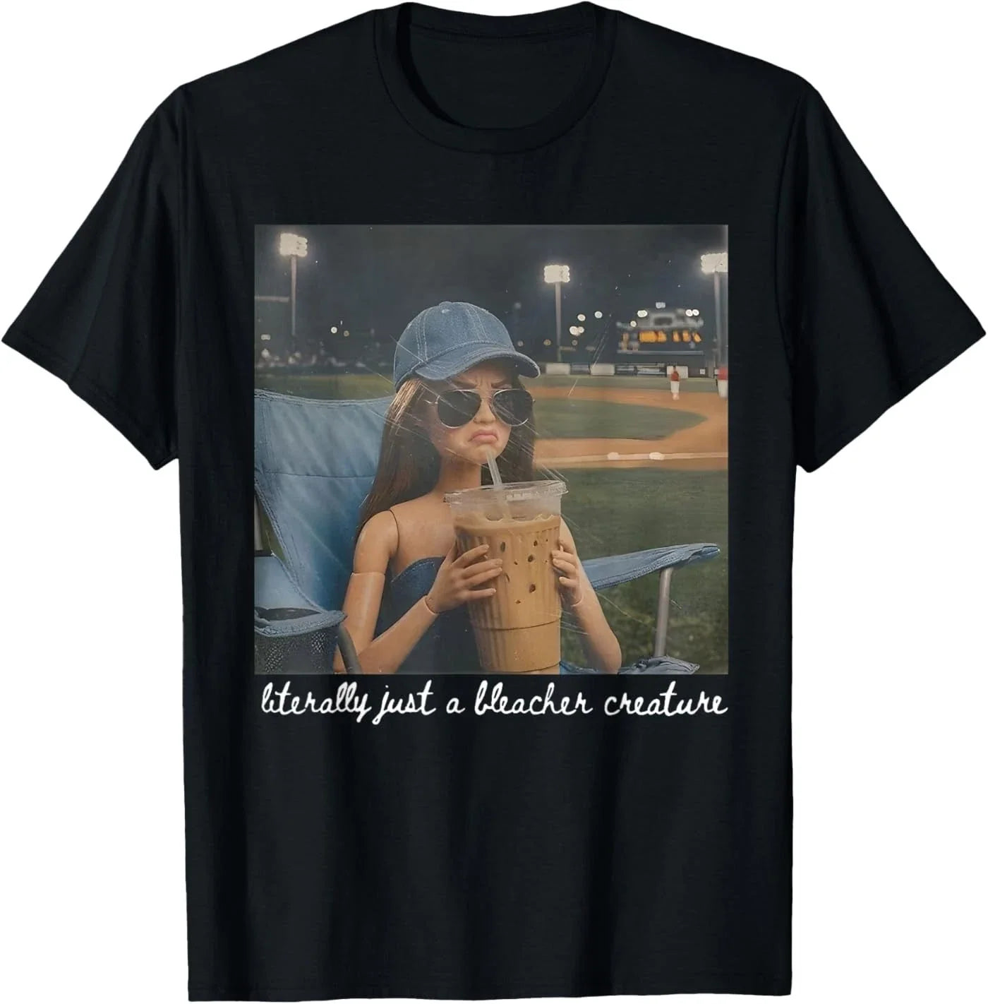 Literally Just A Bleacher Creature Funny Doll Face Meme T-Shirt Unisex T-shirt, Sweatshirt, Hoodie, Long Sleeve Tee - T-Shirt, Sweatshirt, Hoodie