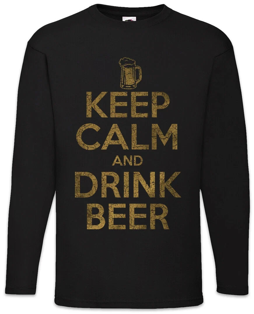 Keep Calm And Drink Beer Mens Long Sleeve T-Shirt Brewery Brewer Alcohol Party Unisex T-shirt, Sweatshirt, Hoodie, Long Sleeve Tee - T-Shirt, Sweatshirt, Hoodie