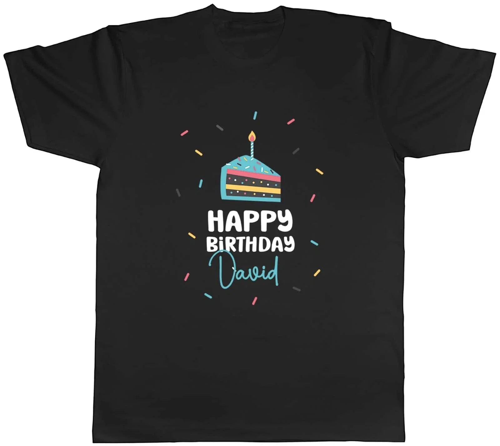 Personalised Happy Birthday Celebration In Blue Mens Unisex T-Shirt Tee Gift Unisex T-shirt, Sweatshirt, Hoodie, Long Sleeve Tee - T-Shirt, Sweatshirt, Hoodie