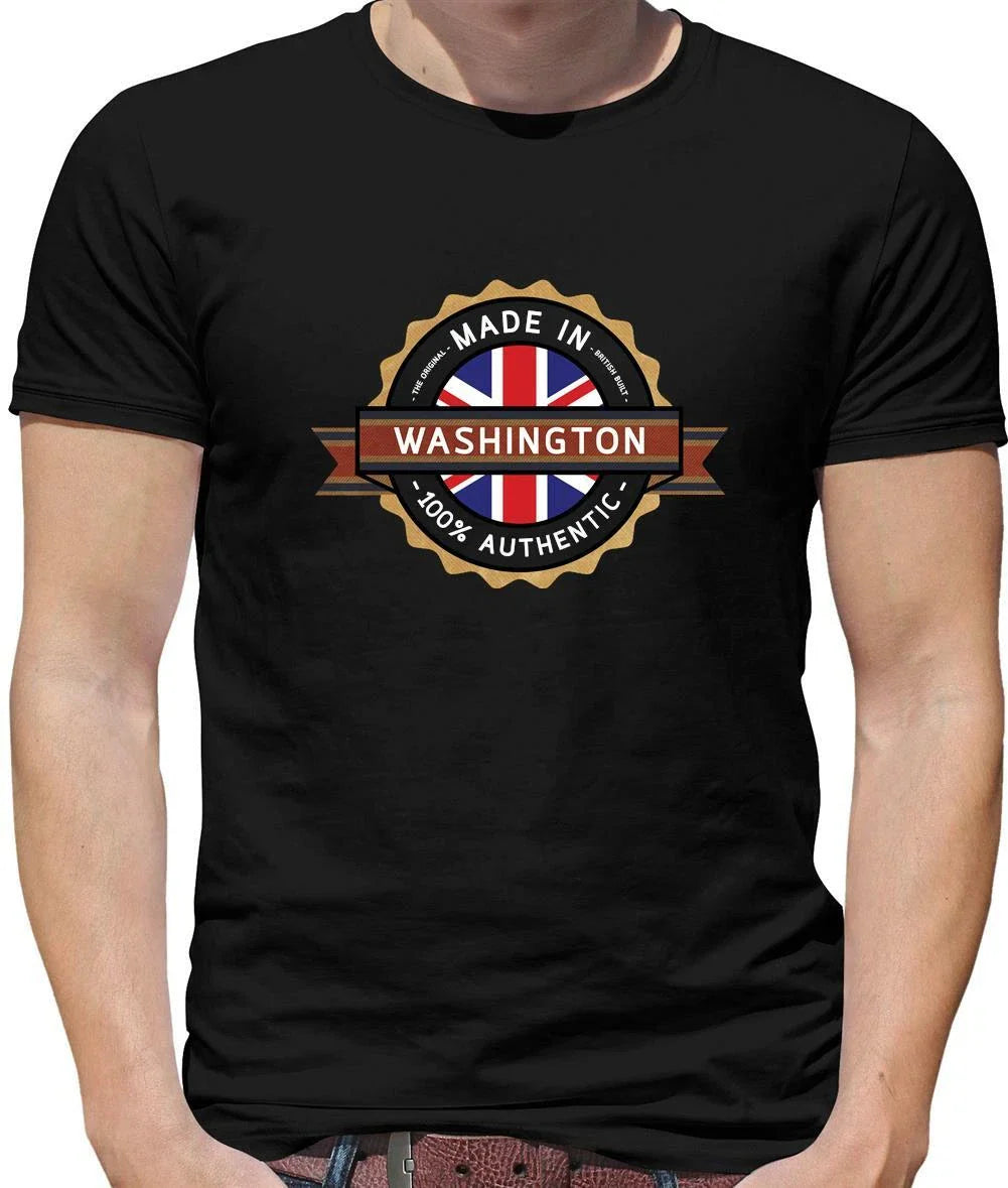 Made In Washington Mens T-Shirt - Town - Hometown - Sunderland - Tyne and Wear Unisex T-shirt, Sweatshirt, Hoodie, Long Sleeve Tee - T-Shirt, Sweatshirt, Hoodie