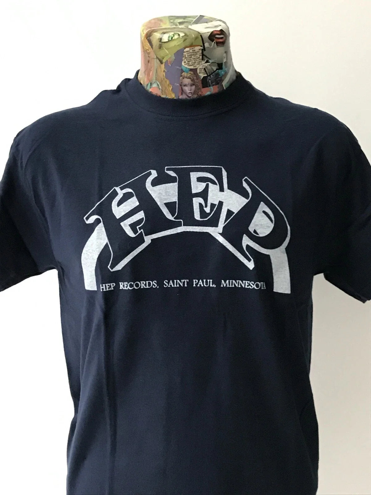 HEP RECORDS NAVY BLUE & WHITE SCREEN PRINTED T SHIRT ROCKABILLY FREEPOST UK Unisex T-shirt, Sweatshirt, Hoodie, Long Sleeve Tee - T-Shirt, Sweatshirt, Hoodie