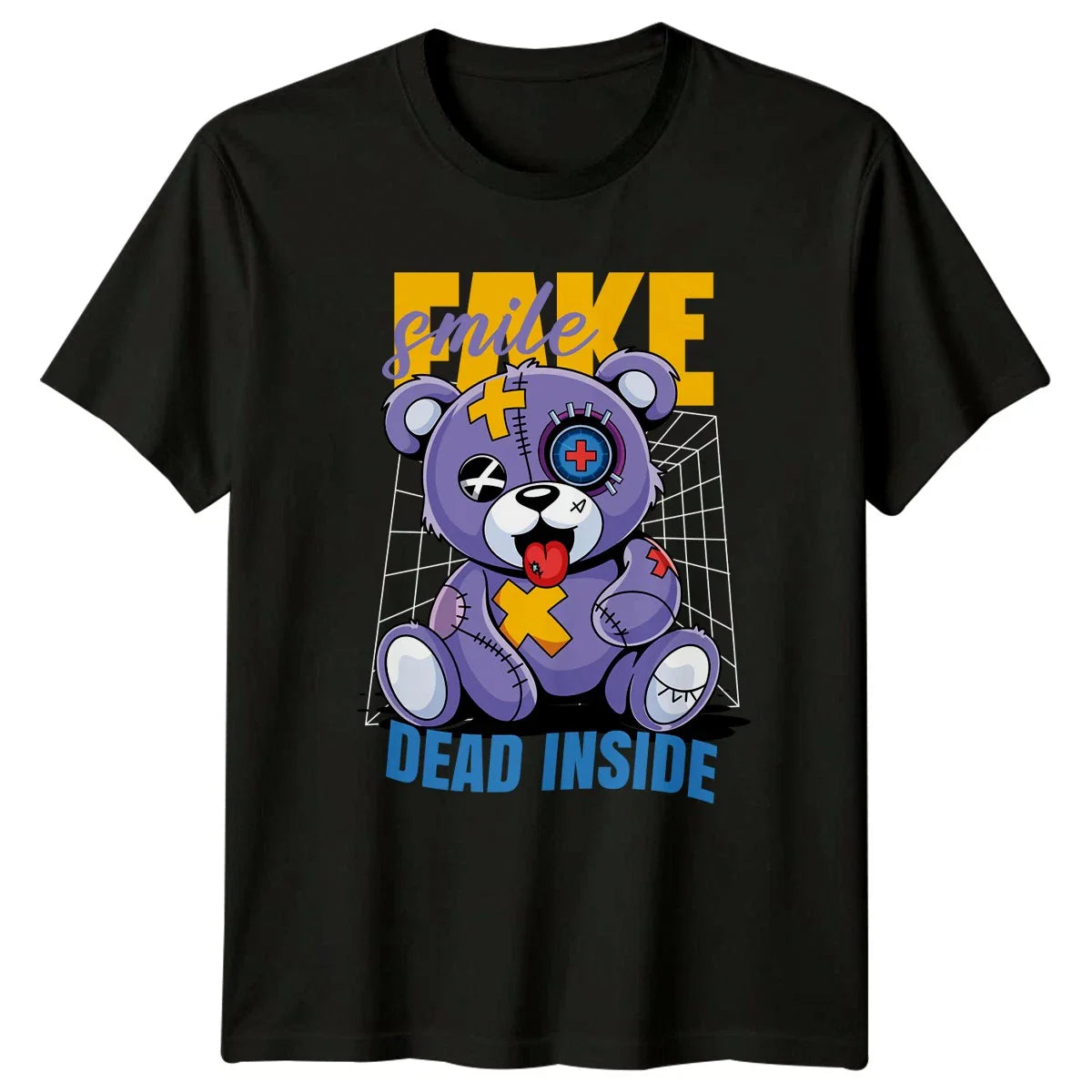 Smile Dead Inside Like T-Shirt Gothic Kawaii Streetwear Birthday Gift For Him Unisex T-shirt, Sweatshirt, Hoodie, Long Sleeve Tee - T-Shirt, Sweatshirt, Hoodie