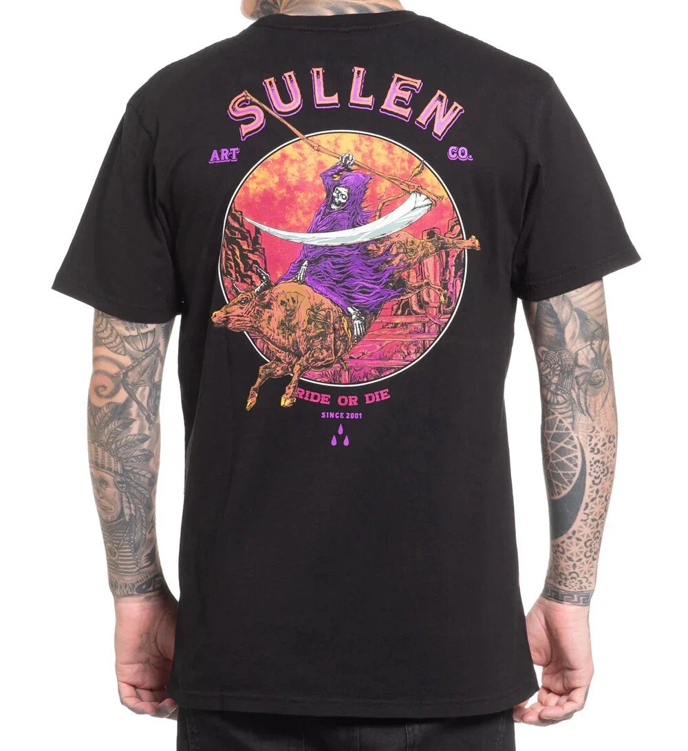 Sullen Pin Up Street Americana Metal Tattoo Art Mens Premium Tee RODEO REAPER Unisex T-shirt, Sweatshirt, Hoodie, Long Sleeve Tee - T-Shirt, Sweatshirt, Hoodie