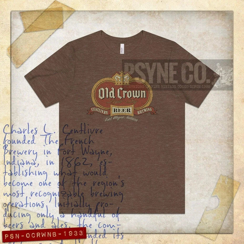 Old Crown Beer 1933 Vintage Mens T-Shirt Unisex T-shirt, Sweatshirt, Hoodie, Long Sleeve Tee - T-Shirt, Sweatshirt, Hoodie