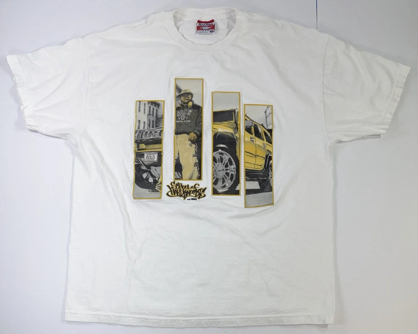 Hard Knocks Graphic T Shirt XXL White Streetwear Hip Hop Urban Tee Y2K Unisex T-shirt, Sweatshirt, Hoodie, Long Sleeve Tee - T-Shirt, Sweatshirt, Hoodie