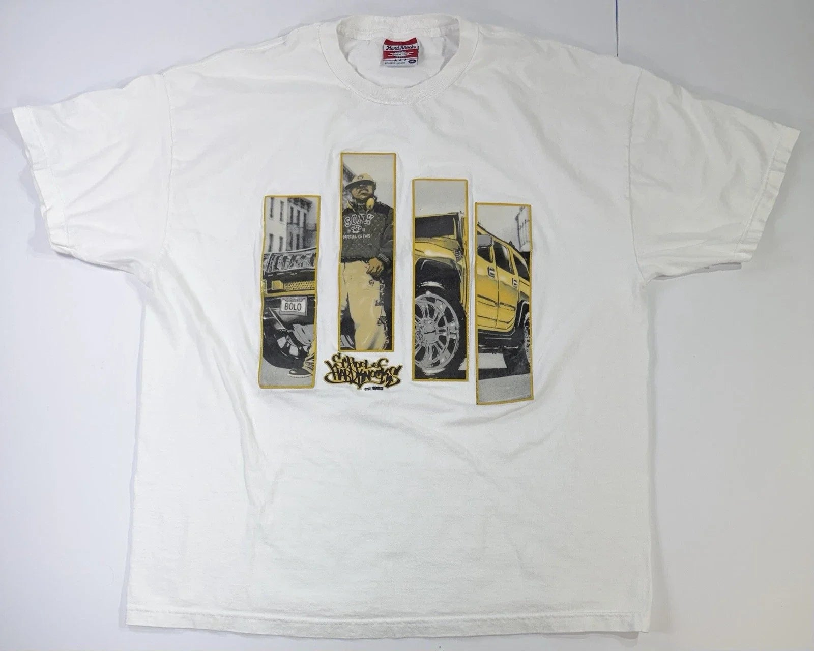 Hard Knocks Graphic T Shirt XXL White Streetwear Hip Hop Urban Tee Y2K Unisex T-shirt, Sweatshirt, Hoodie, Long Sleeve Tee - T-Shirt, Sweatshirt, Hoodie