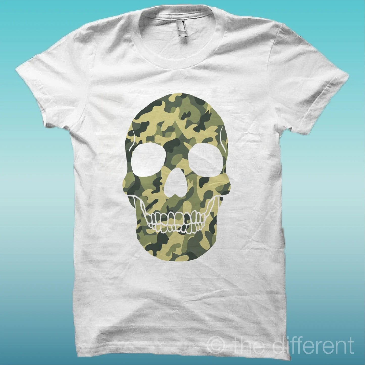 T-Shirt Skull Military White The Happiness Is Have My T-Shirt New Unisex T-shirt, Sweatshirt, Hoodie, Long Sleeve Tee - T-Shirt, Sweatshirt, Hoodie