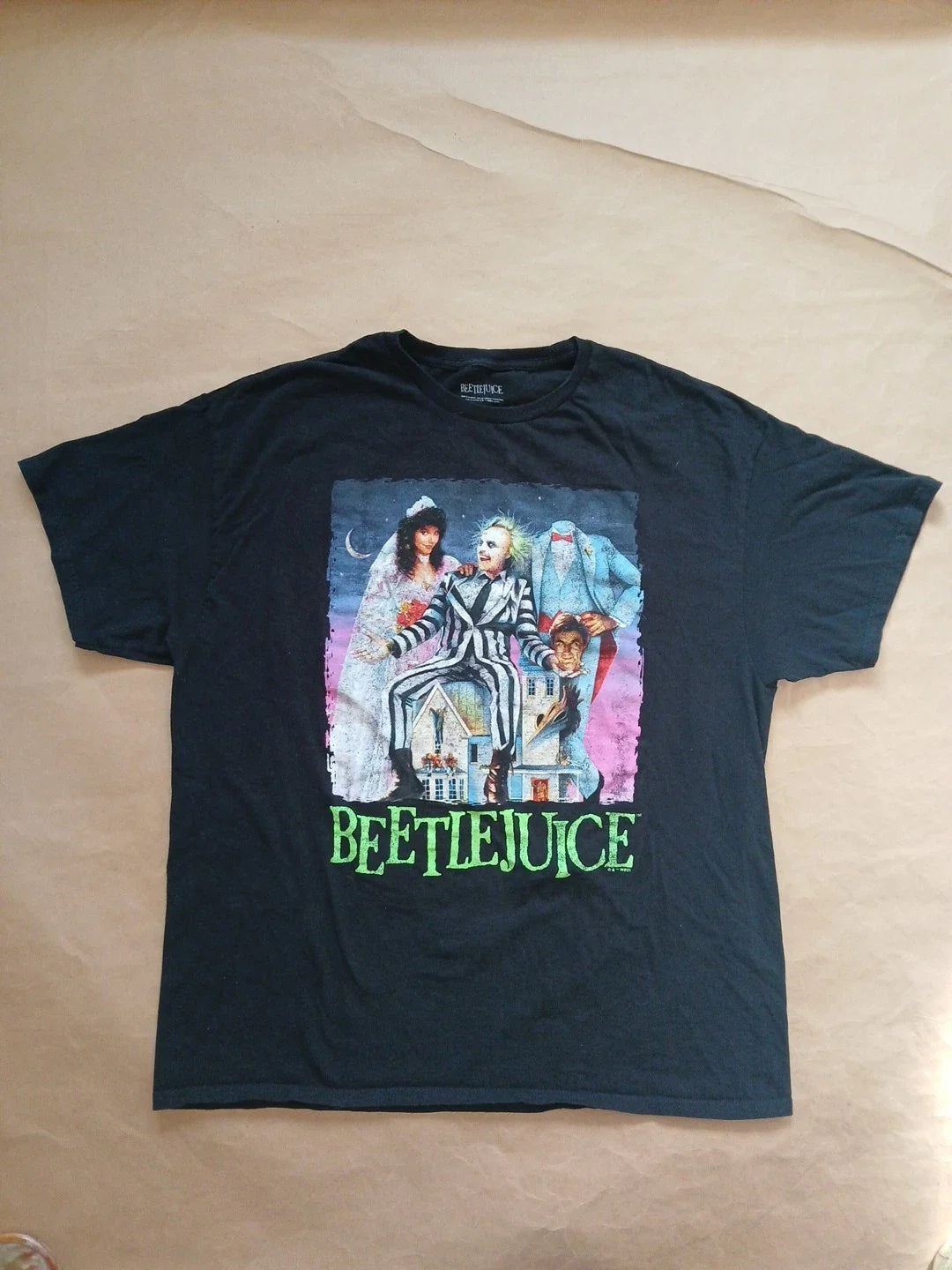 Beetlejuice T Shirt Adult XL Black Cotton Graphic Tee Goth Aesthetic Unisex T-shirt, Sweatshirt, Hoodie, Long Sleeve Tee - T-Shirt, Sweatshirt, Hoodie
