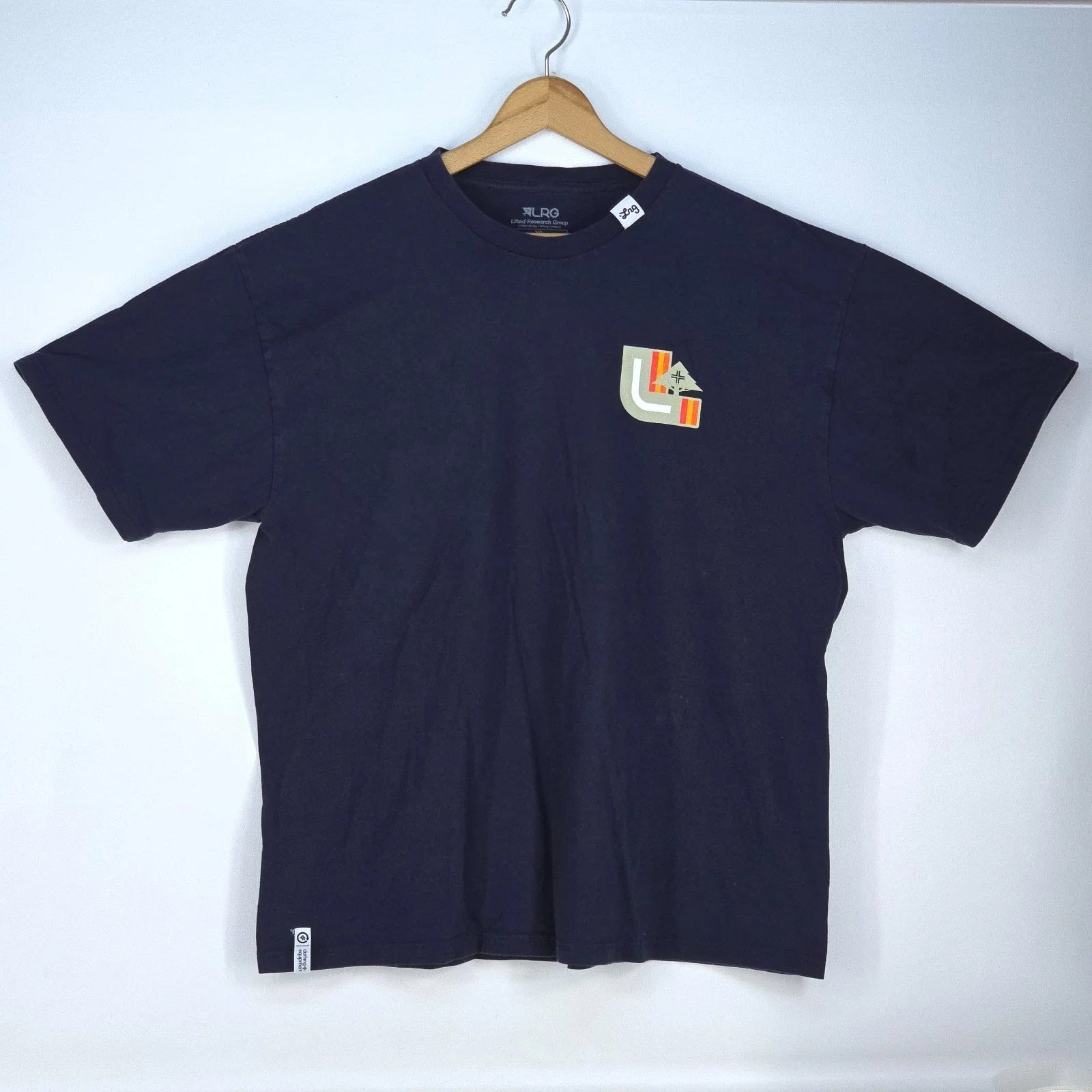 LRG 1947 Logo Graphic Print T Shirt Men's 2XL Navy Blue Streetwear Skate Urban Unisex T-shirt, Sweatshirt, Hoodie, Long Sleeve Tee - T-Shirt, Sweatshirt, Hoodie