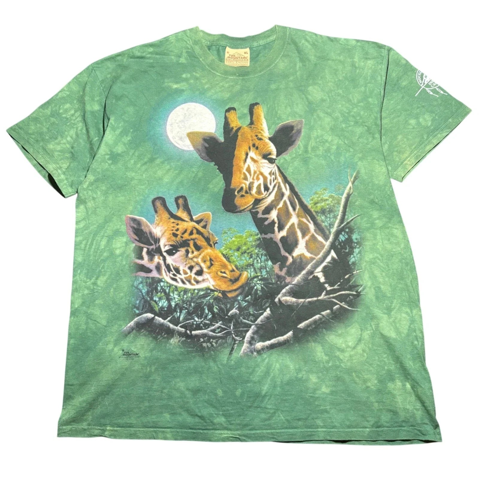 The Mountain Giraffe T-Shirt Men's Extra Large Moon Tie Dye 100% Cotton Unisex T-shirt, Sweatshirt, Hoodie, Long Sleeve Tee - T-Shirt, Sweatshirt, Hoodie