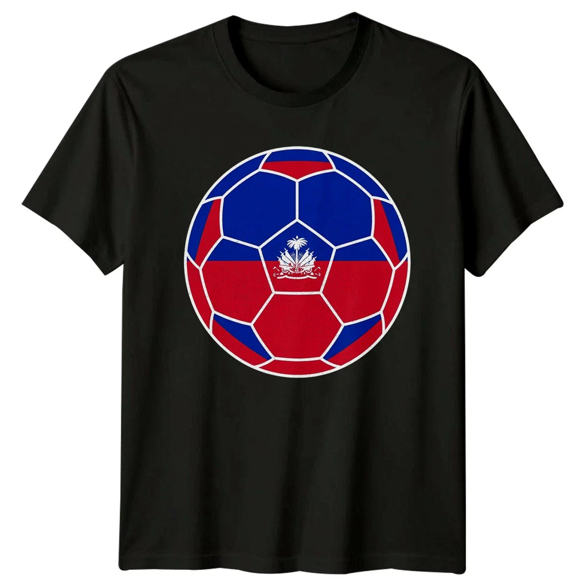 Haiti Flag Soccer Ball T-Shirt Haiti Pride Soccer Gift For Him And Her Unisex T-shirt, Sweatshirt, Hoodie, Long Sleeve Tee - T-Shirt, Sweatshirt, Hoodie