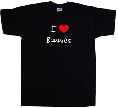 I Love Heart Bunnies T-Shirt Unisex T-shirt, Sweatshirt, Hoodie, Long Sleeve Tee - T-Shirt, Sweatshirt, Hoodie
