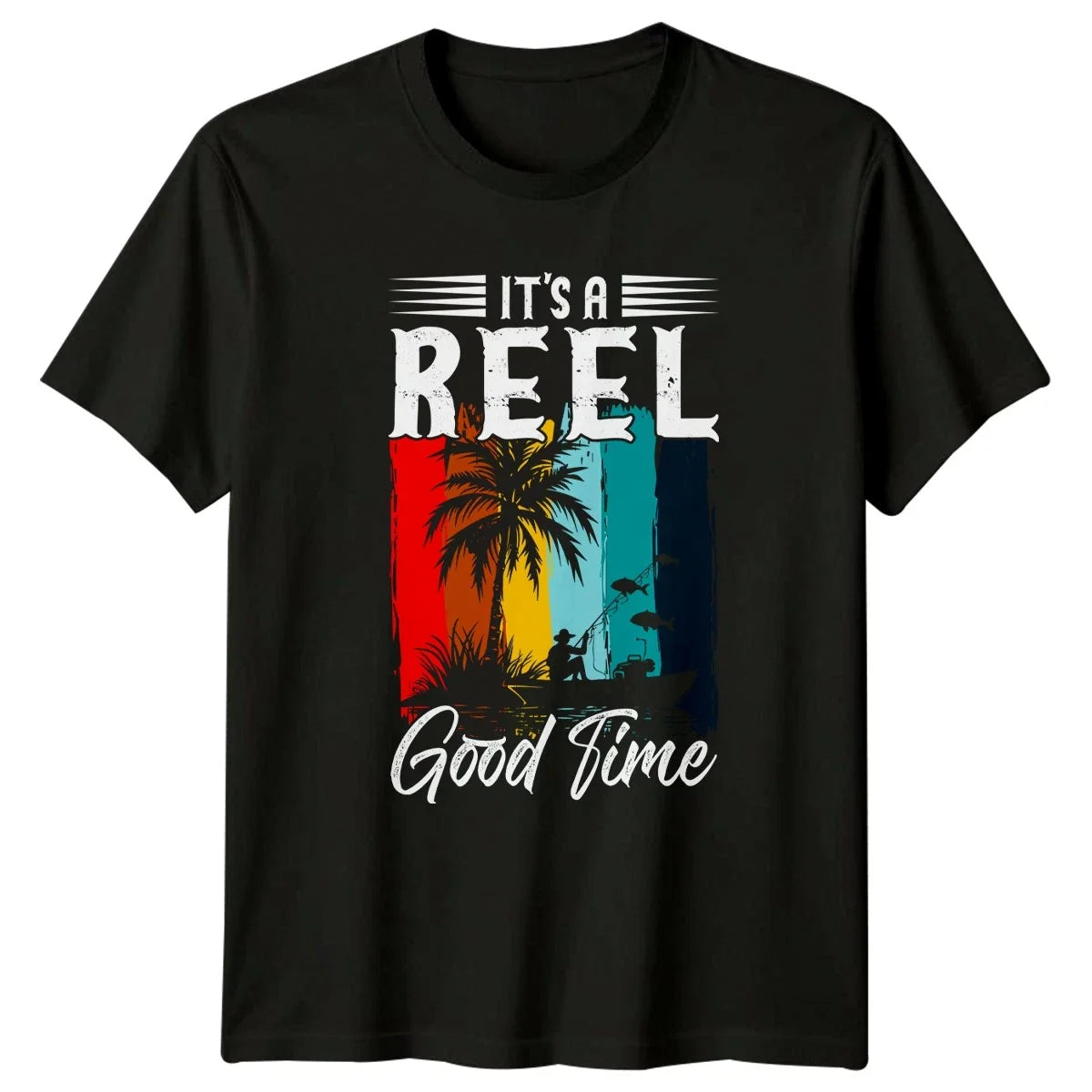 Its A Reel Good Time T-Shirt Boat Fishing Fishing Birthday Gift For Him And Her Unisex T-shirt, Sweatshirt, Hoodie, Long Sleeve Tee - T-Shirt, Sweatshirt, Hoodie
