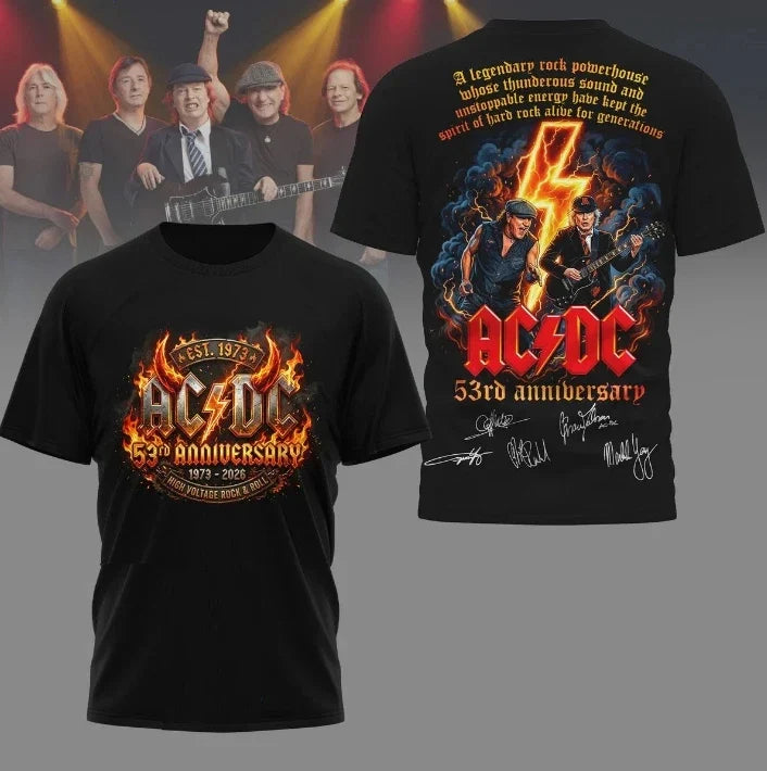 A.C D.C POWER UP Tour America 2026 shirt 53 Years Anniversary T-Shirt Unisex T-shirt, Sweatshirt, Hoodie, Long Sleeve Tee - T-Shirt, Sweatshirt, Hoodie