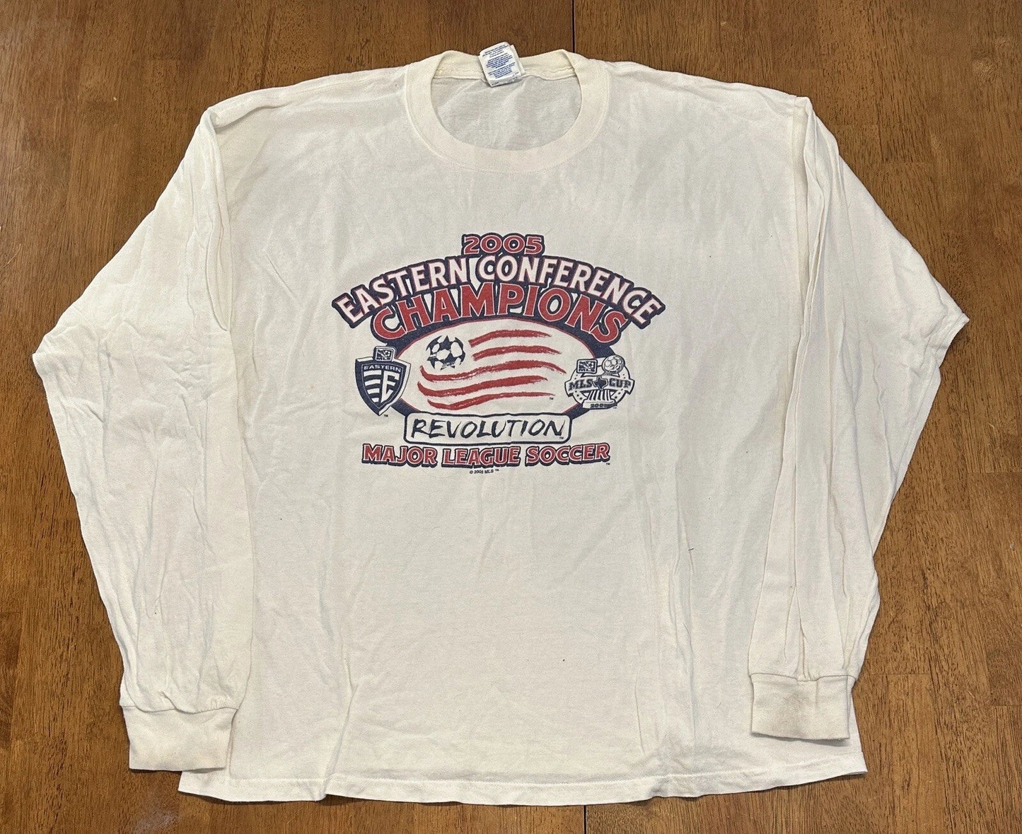 New England Revolution Vintage 2005 Long Sleeve T Shirt XL Soccer Unisex T-shirt, Sweatshirt, Hoodie, Long Sleeve Tee - T-Shirt, Sweatshirt, Hoodie