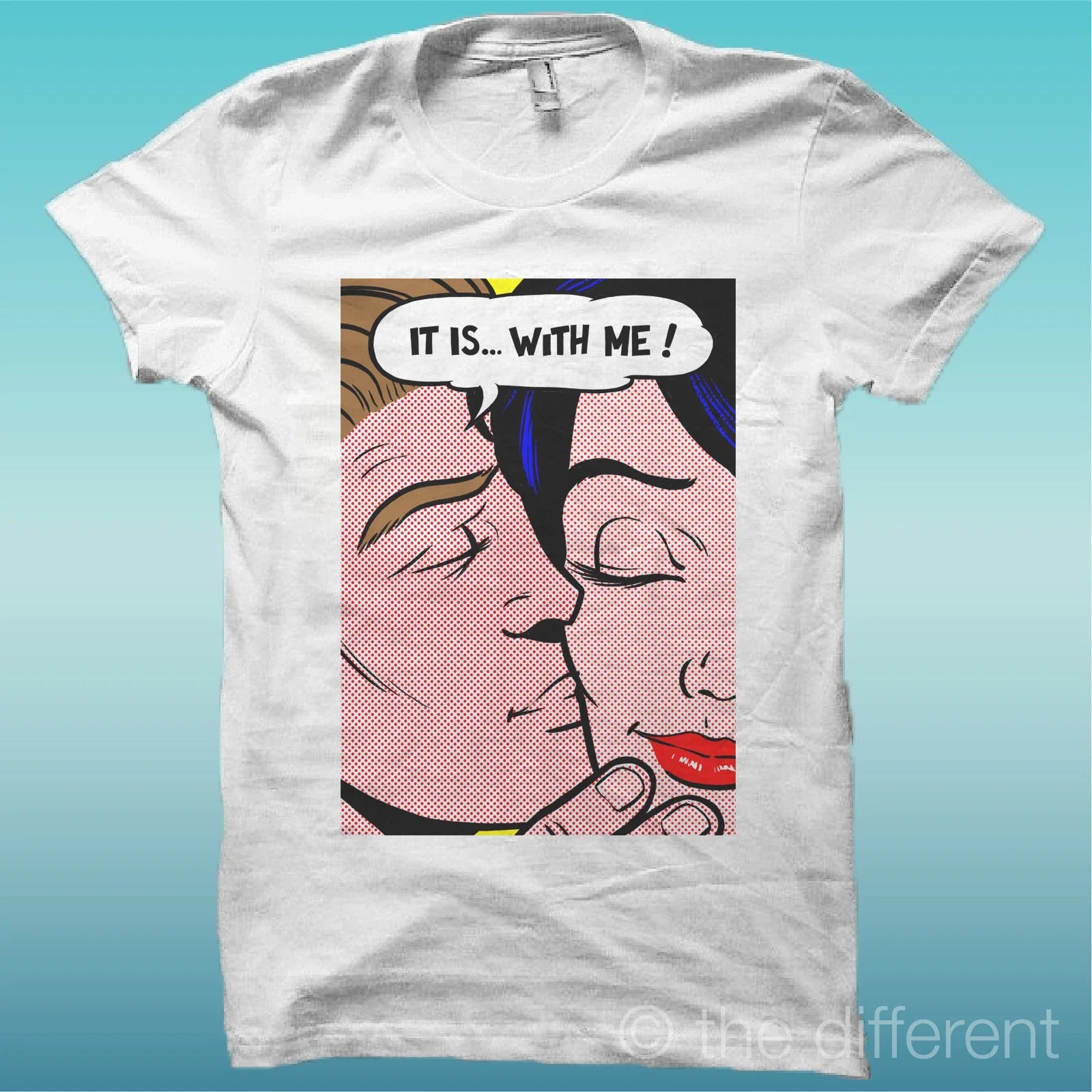 thedifferent Pop Art Cotton White Men's Short Sleeve Crew Neck T-Shirt New Unisex T-shirt, Sweatshirt, Hoodie, Long Sleeve Tee - T-Shirt, Sweatshirt, Hoodie