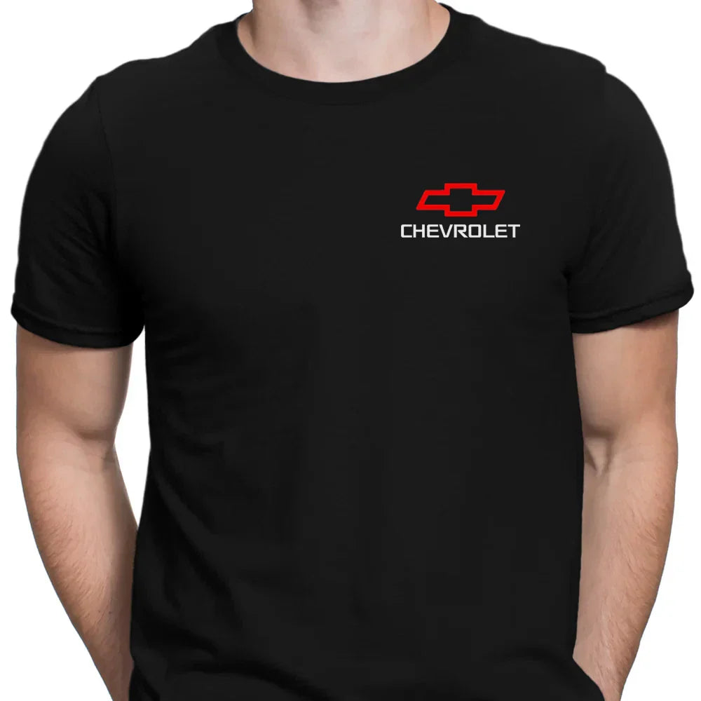 Chevrolet Logo T-Shirt Black Cotton Tee Car Enthusiast Racing Streetwear Gift Unisex T-shirt, Sweatshirt, Hoodie, Long Sleeve Tee - T-Shirt, Sweatshirt, Hoodie