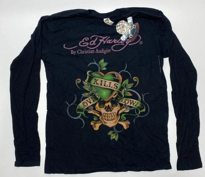 Authentic New/Vintage Men's Ed Hardy T-shirt Love Kills Black XL Unisex T-shirt, Sweatshirt, Hoodie, Long Sleeve Tee - T-Shirt, Sweatshirt, Hoodie