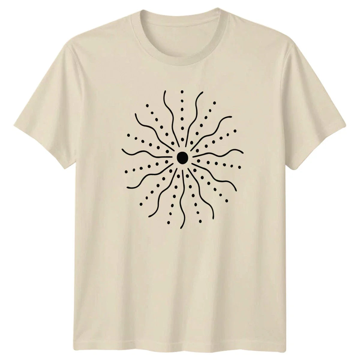 Abstract Boho Minimalist Radial Dot T-Shirt Geometric Art Contemporary Unisex T-shirt, Sweatshirt, Hoodie, Long Sleeve Tee - T-Shirt, Sweatshirt, Hoodie