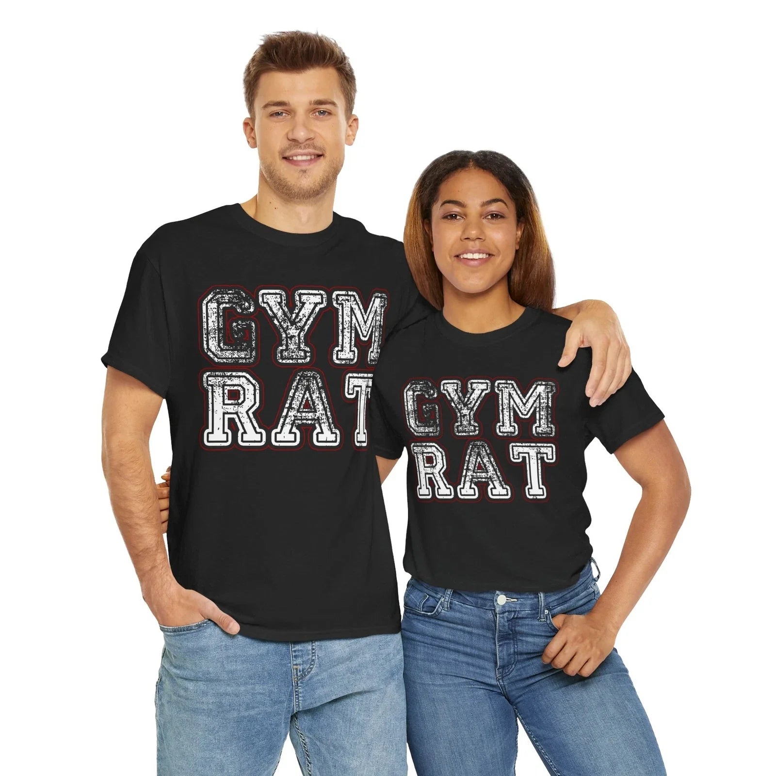 GYM RAT TRENDY FITNESS GRAPHIC T SHIRT Unisex Heavy Cotton Tee Unisex T-shirt, Sweatshirt, Hoodie, Long Sleeve Tee - T-Shirt, Sweatshirt, Hoodie