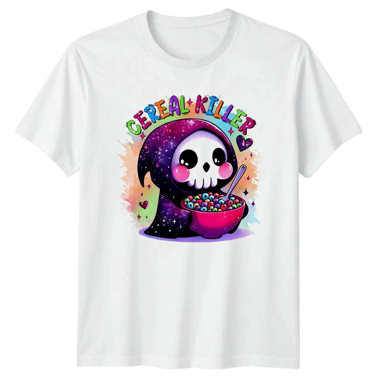 Cereal Killer T-Shirt Kawaii Goth Humor Birthday Gift For Him And Her Unisex T-shirt, Sweatshirt, Hoodie, Long Sleeve Tee - T-Shirt, Sweatshirt, Hoodie