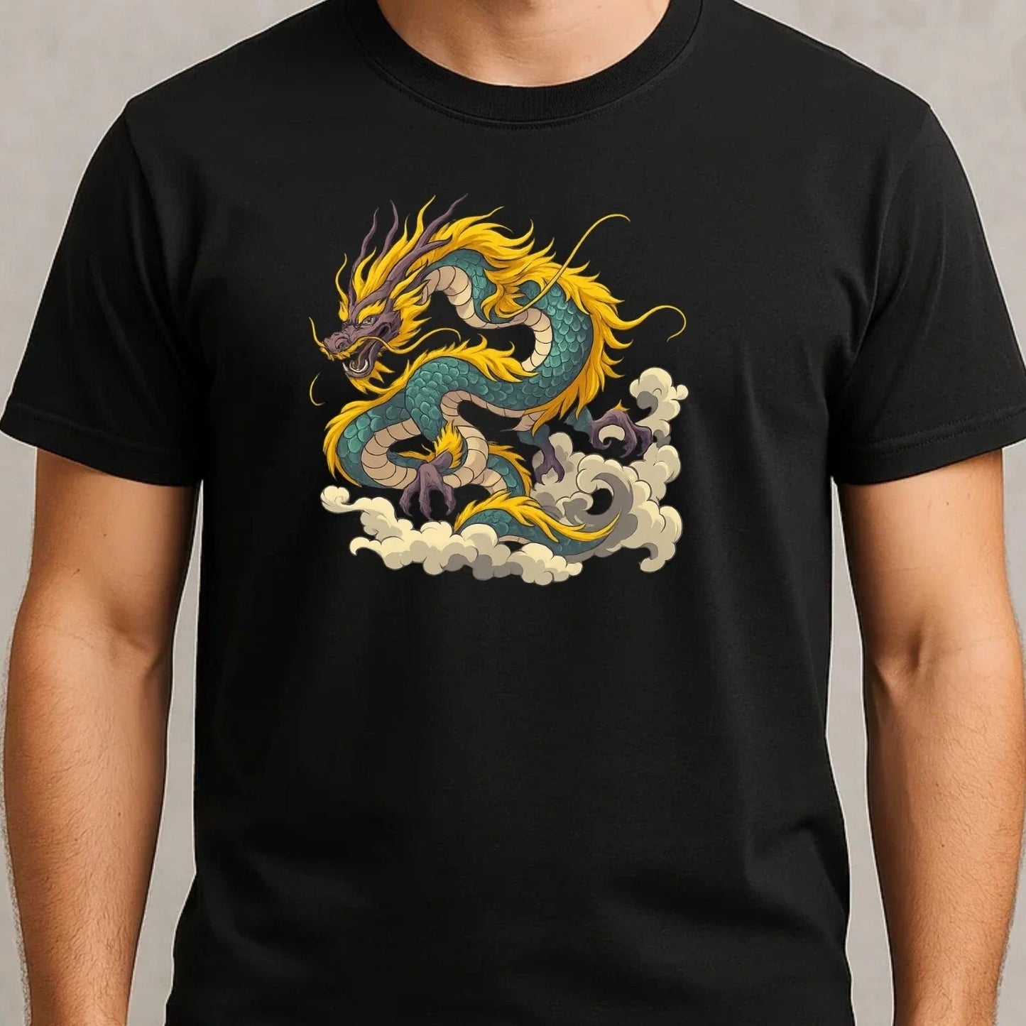 Mens Dragon Motif Cotton T-Shirt Size XS to 5XL Unisex T-shirt, Sweatshirt, Hoodie, Long Sleeve Tee - T-Shirt, Sweatshirt, Hoodie