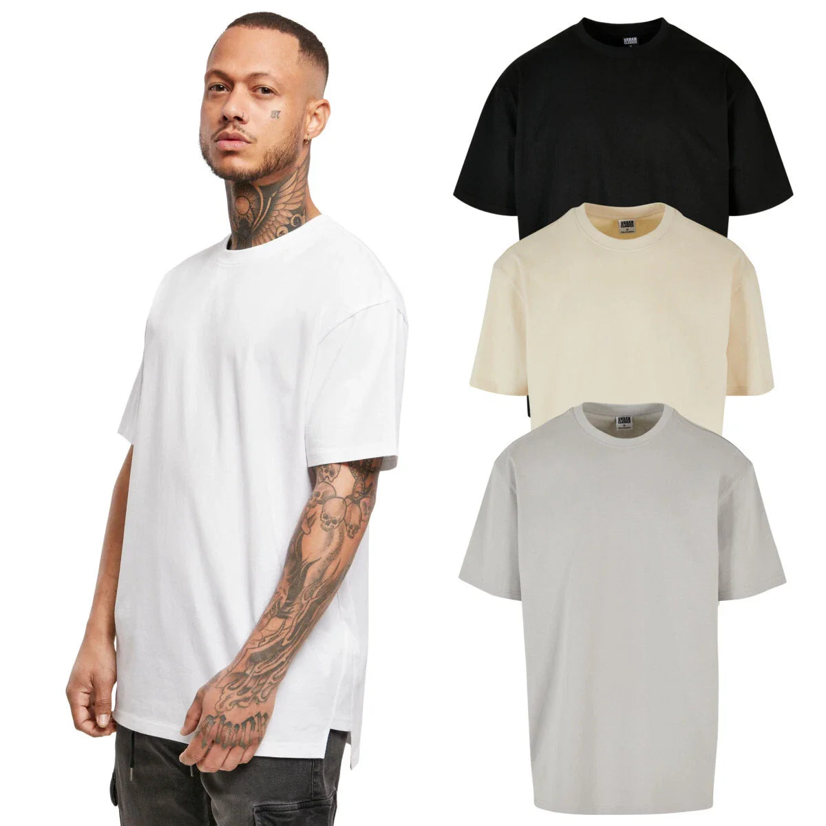 Urban Classics Triangle Tee T-Shirt Top Shirt Basic Cotton Oversize Unisex T-shirt, Sweatshirt, Hoodie, Long Sleeve Tee - T-Shirt, Sweatshirt, Hoodie