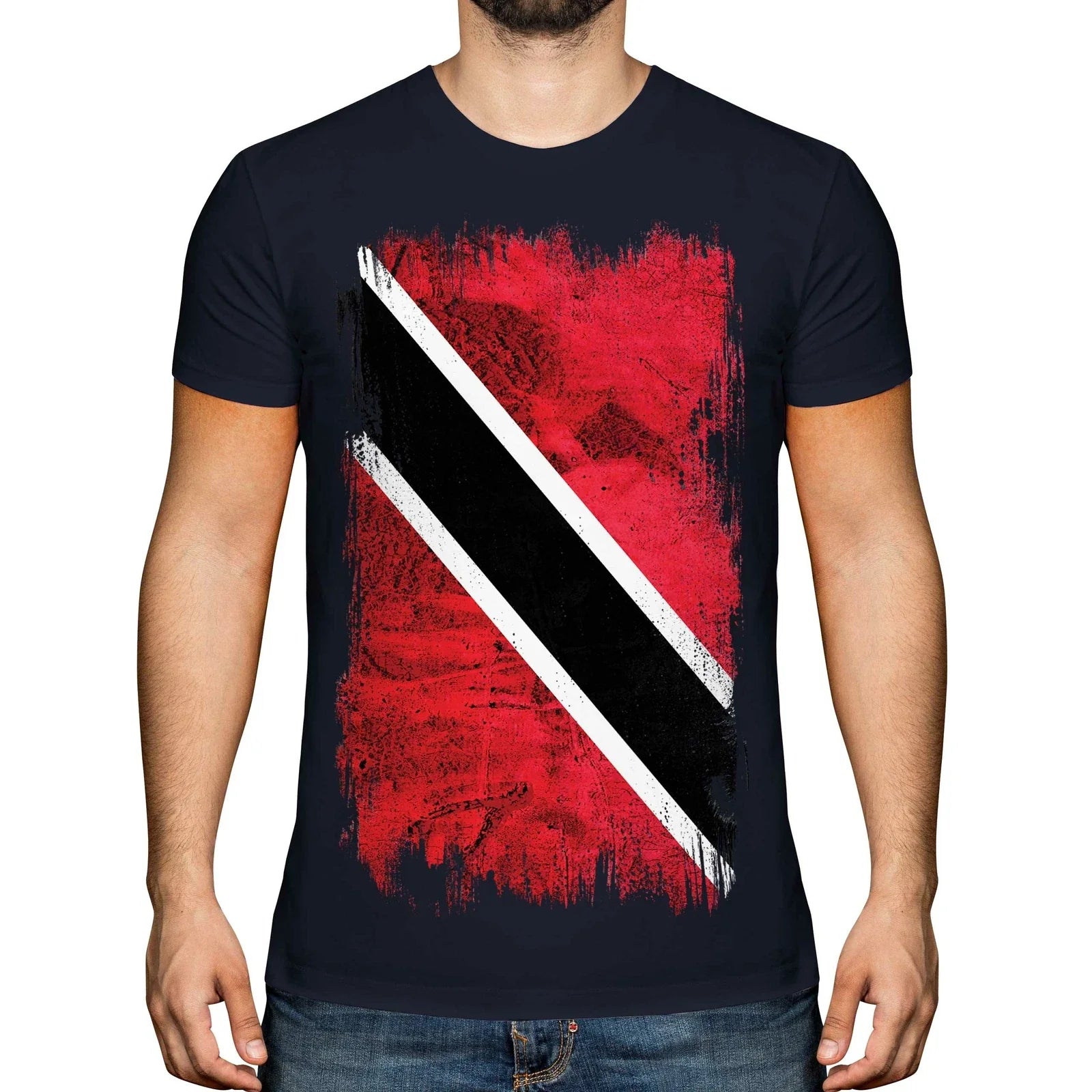 TRINIDAD AND TOBAGO GRUNGE FLAG MENS T-SHIRT TEE TOP TRINIDADIAN TOBAGONIAN GIFT Unisex T-shirt, Sweatshirt, Hoodie, Long Sleeve Tee - T-Shirt, Sweatshirt, Hoodie