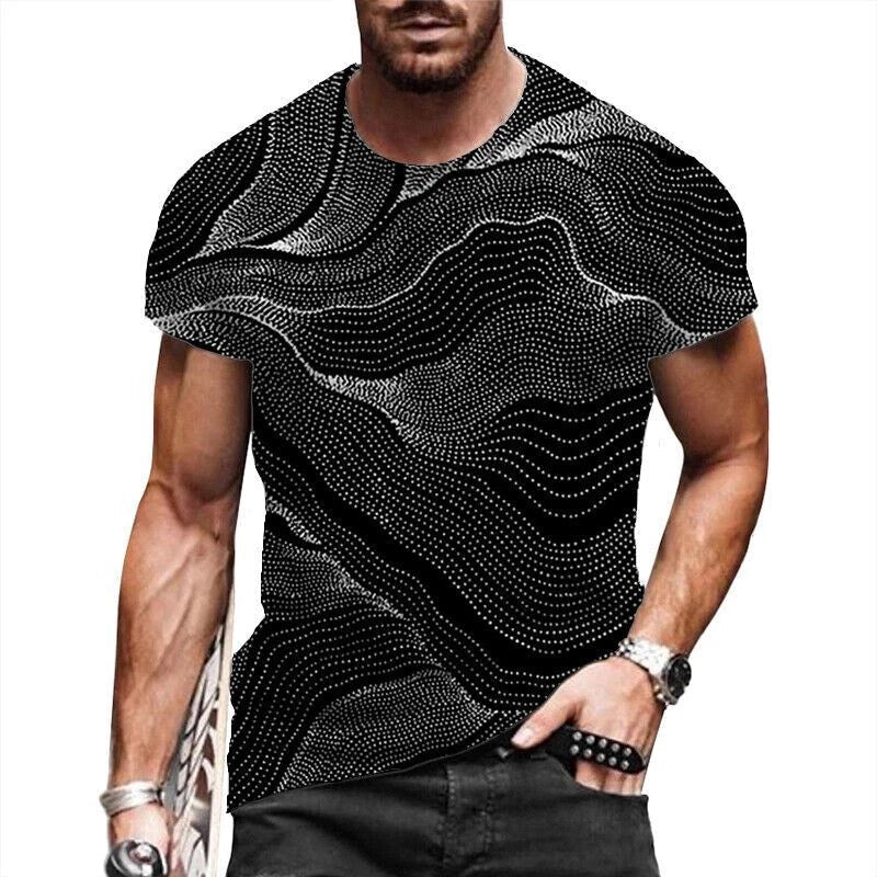 T Shirt Men's Fashion Black Abstract Graphic T-Shirt Silky Short Sleeve Camiseta Unisex T-shirt, Sweatshirt, Hoodie, Long Sleeve Tee - T-Shirt, Sweatshirt, Hoodie