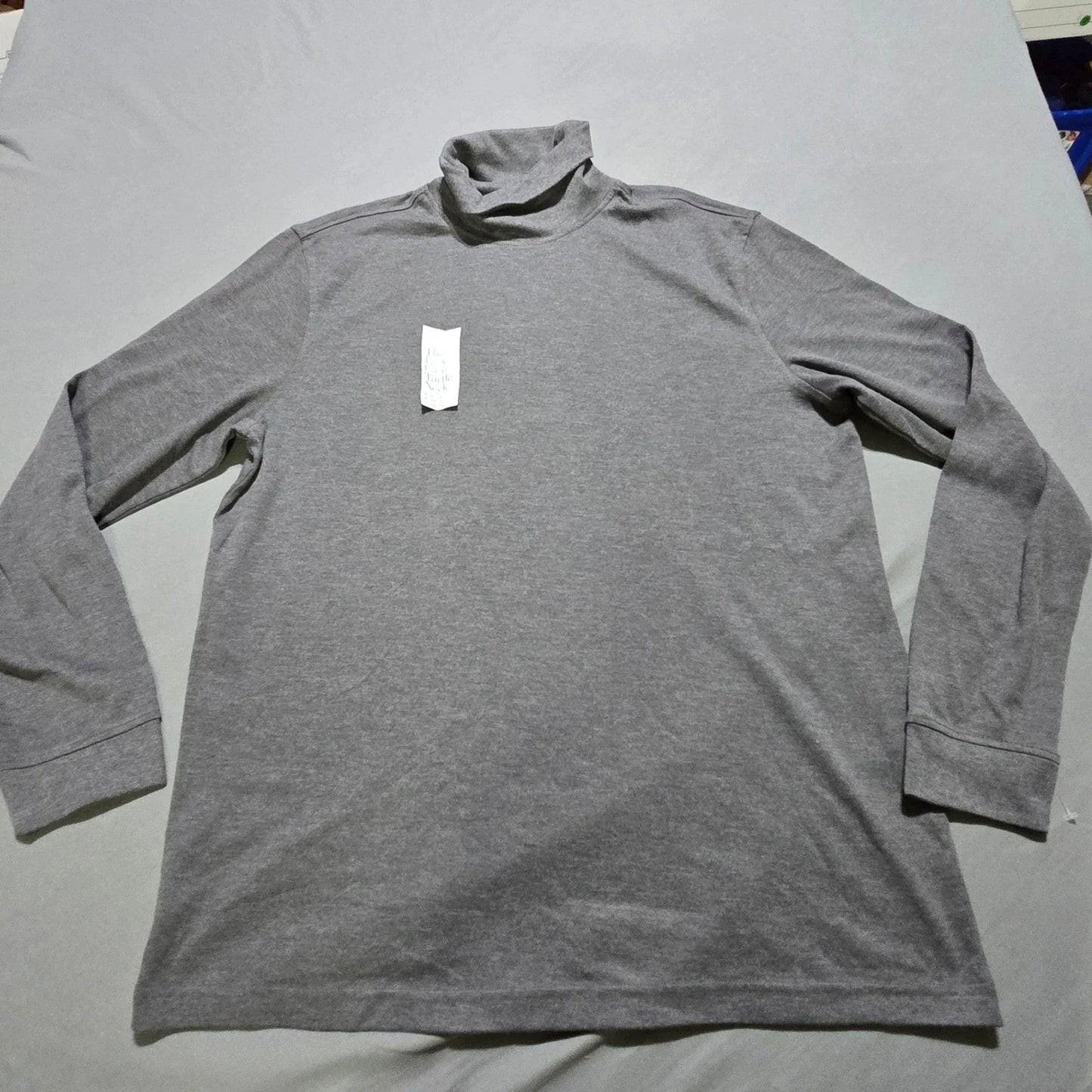 new Croft & Barrow Turtleneck Mens Large Gray Easy Care Extra Soft Unisex T-shirt, Sweatshirt, Hoodie, Long Sleeve Tee - T-Shirt, Sweatshirt, Hoodie