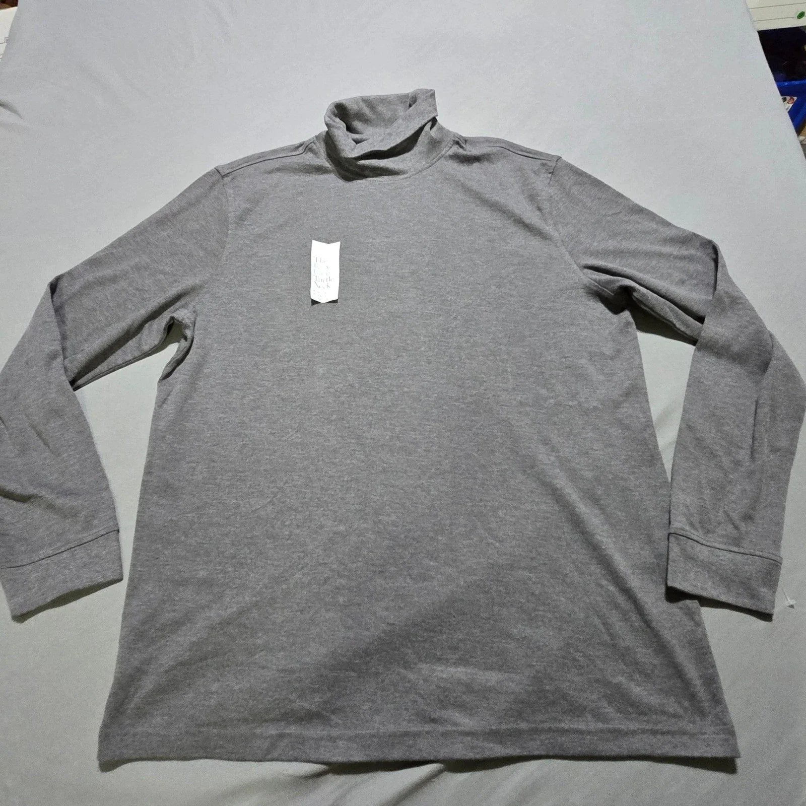 new Croft & Barrow Turtleneck Mens Large Gray Easy Care Extra Soft Unisex T-shirt, Sweatshirt, Hoodie, Long Sleeve Tee - T-Shirt, Sweatshirt, Hoodie
