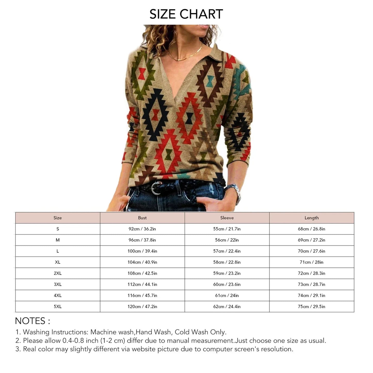Woman V Neck Printed Shirt Stylish Look For Casual Or Party Polyester Excellent Unisex T-shirt, Sweatshirt, Hoodie, Long Sleeve Tee - T-Shirt, Sweatshirt, Hoodie
