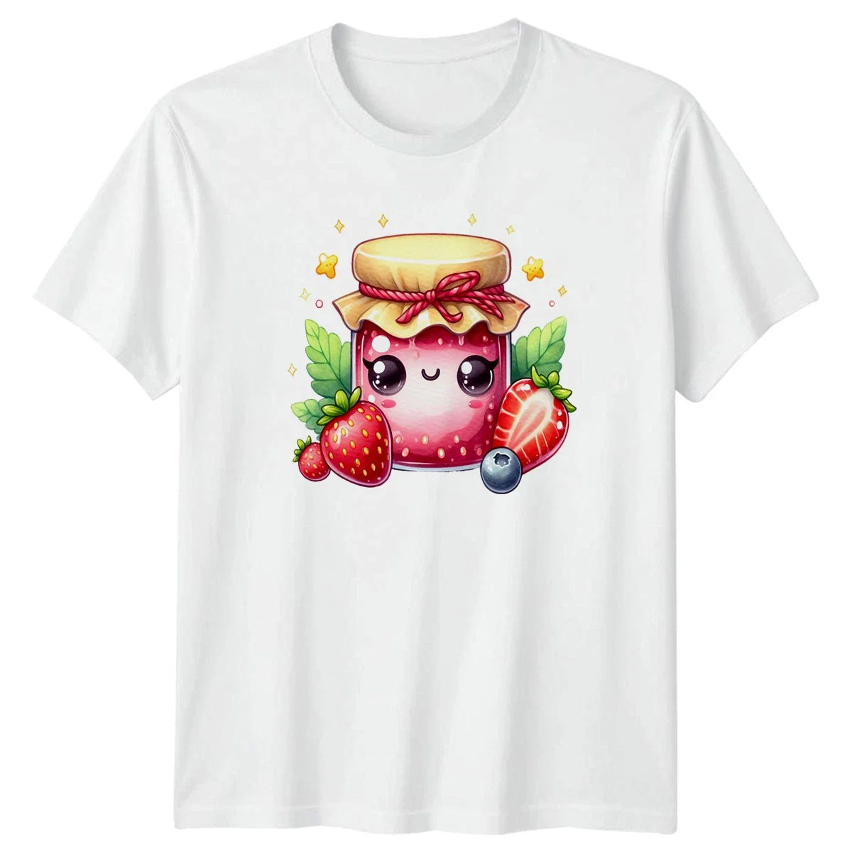 Sweet Kawaii Strawberry Jam Jar T-Shirt Berry Fruit Food Lover Gift Unisex T-shirt, Sweatshirt, Hoodie, Long Sleeve Tee - T-Shirt, Sweatshirt, Hoodie