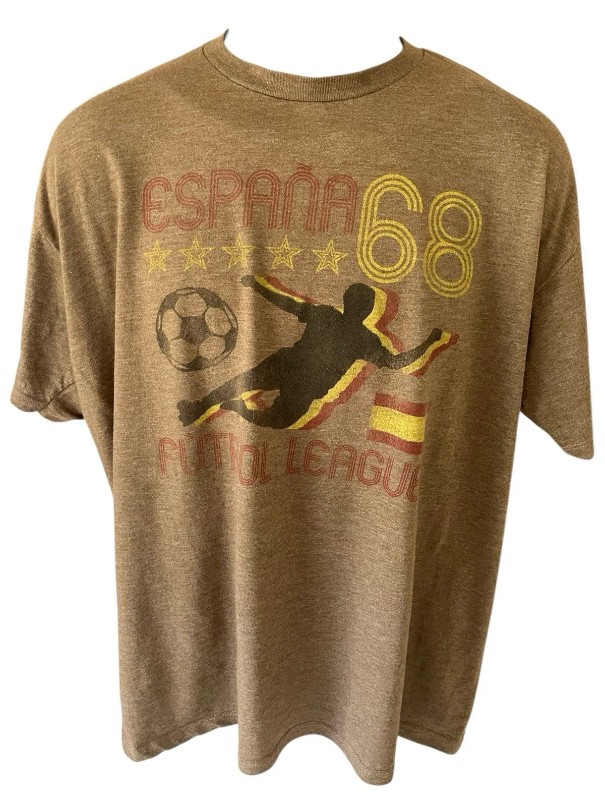 Unitas T-Shirt Men's XL Brown Espana 68 Futbol League Soccer Ball Crew Neck Unisex T-shirt, Sweatshirt, Hoodie, Long Sleeve Tee - T-Shirt, Sweatshirt, Hoodie