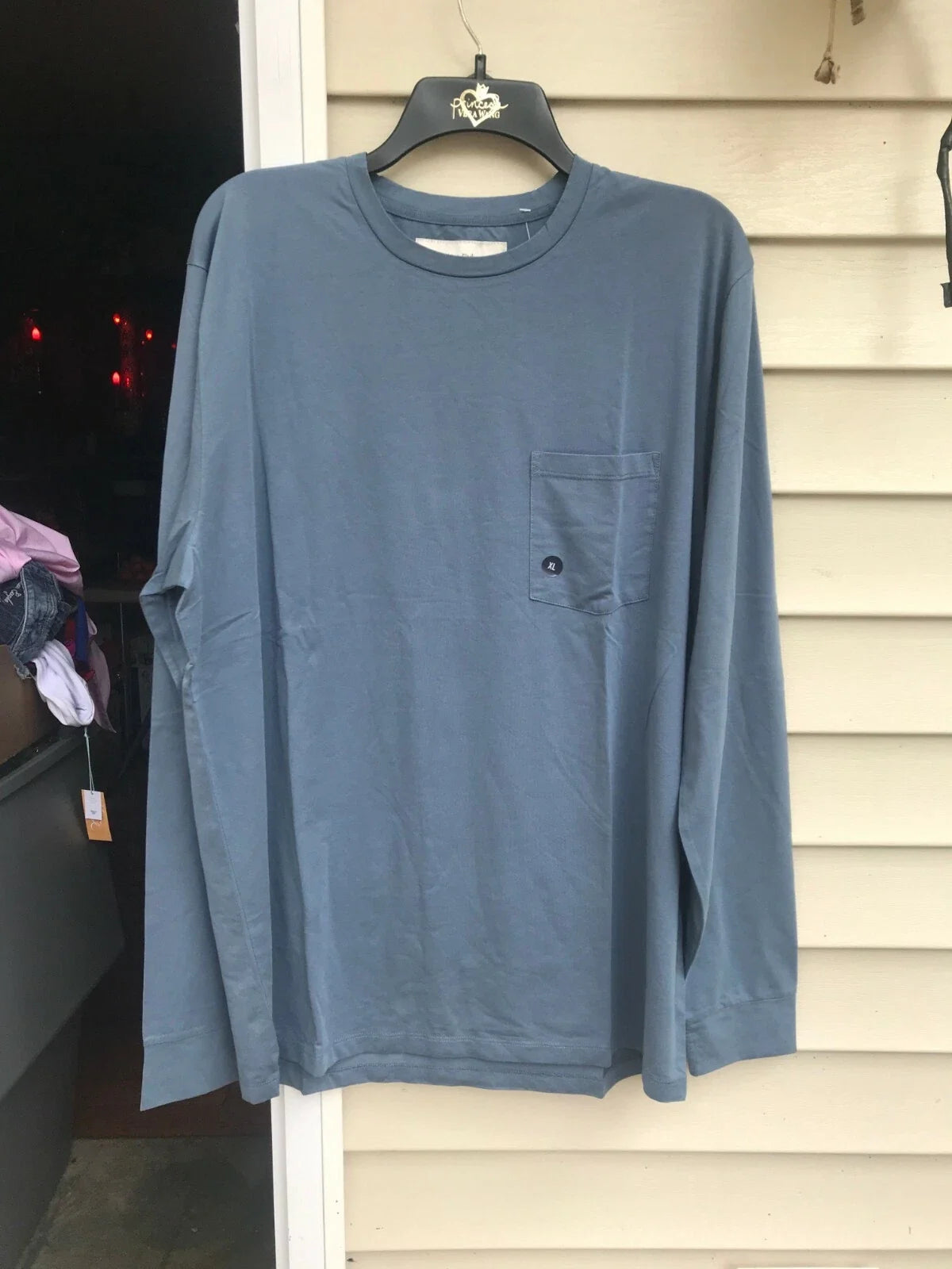 $38 abercrombie fitch soft A&F TEE Long-Sleeve Pocket Tee blue size XL Unisex T-shirt, Sweatshirt, Hoodie, Long Sleeve Tee - T-Shirt, Sweatshirt, Hoodie