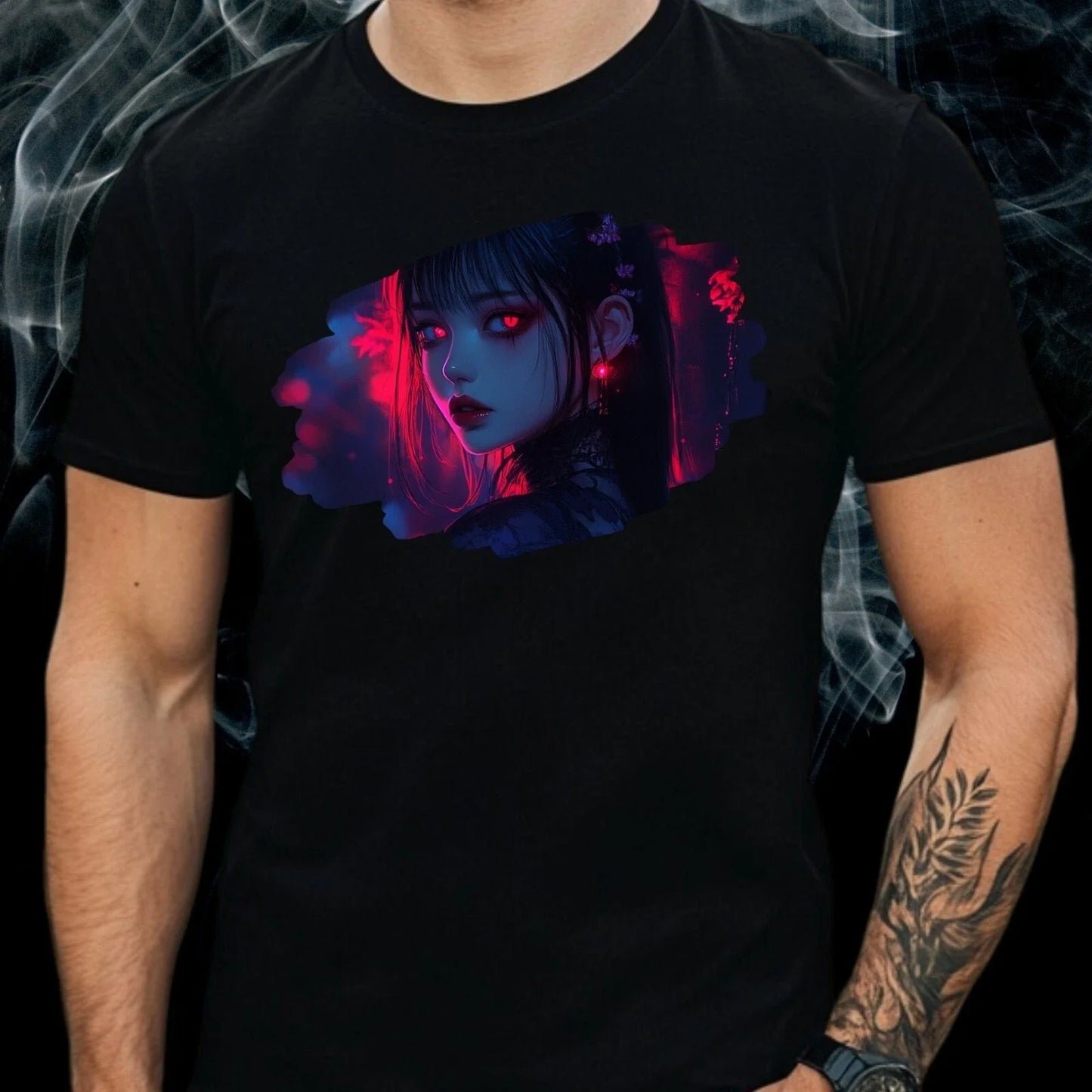 Mens Horror Anime Girl Theme Cotton T-Shirt Size XS to 5XL Unisex T-shirt, Sweatshirt, Hoodie, Long Sleeve Tee - T-Shirt, Sweatshirt, Hoodie