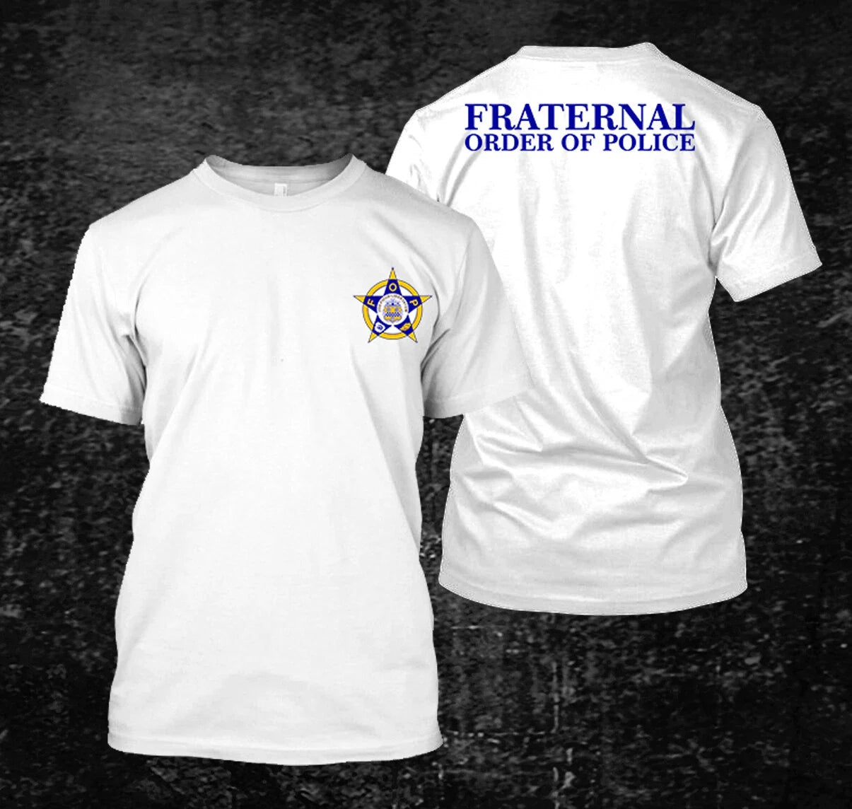 Flaternal Order of Police -  custom front and back t-shirt tee Unisex T-shirt, Sweatshirt, Hoodie, Long Sleeve Tee - T-Shirt, Sweatshirt, Hoodie