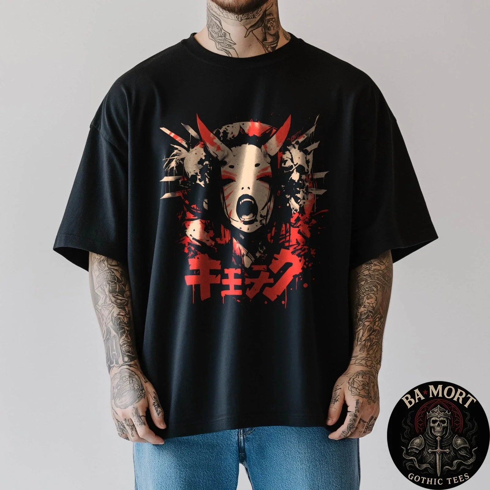Goth Grunge Demon Anime Girl Waifu Horror Alt Aesthetic T-Shirt Unisex T-shirt, Sweatshirt, Hoodie, Long Sleeve Tee - T-Shirt, Sweatshirt, Hoodie