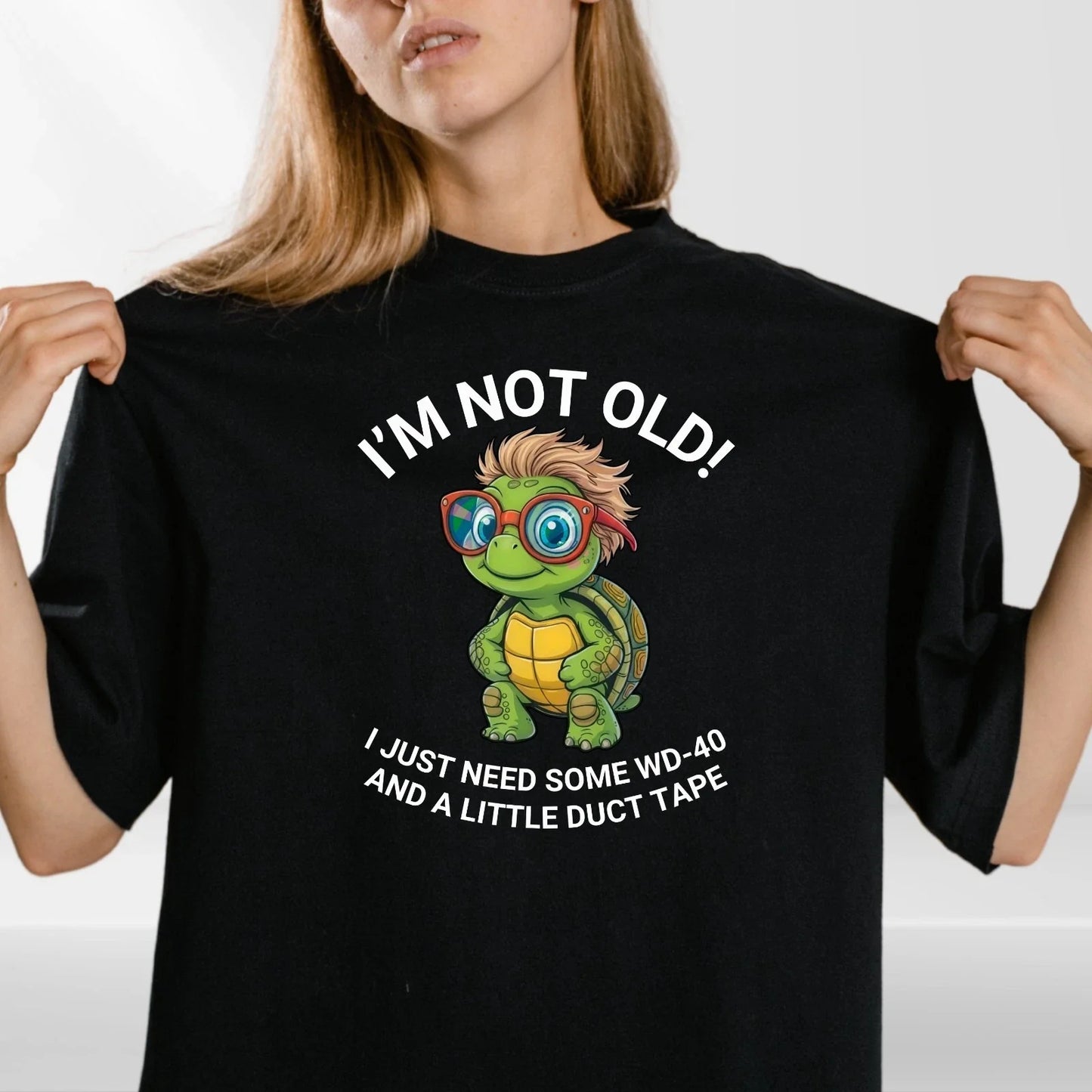 Not Old WD40 Duct Tape Funny Aging Repair Resilience Graphic Unisex T Shirt Unisex T-shirt, Sweatshirt, Hoodie, Long Sleeve Tee - T-Shirt, Sweatshirt, Hoodie