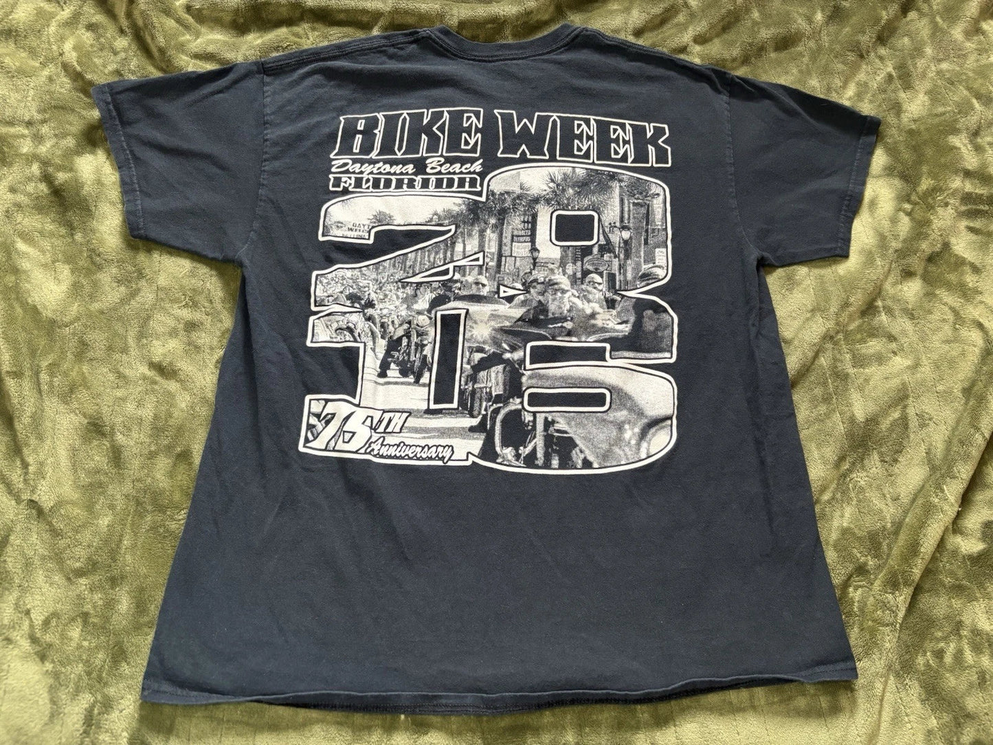 Bike Week Shirt Mens Large Black Daytona Beach Florida 2016 Biker Motorcycle Y2K Unisex T-shirt, Sweatshirt, Hoodie, Long Sleeve Tee - T-Shirt, Sweatshirt, Hoodie